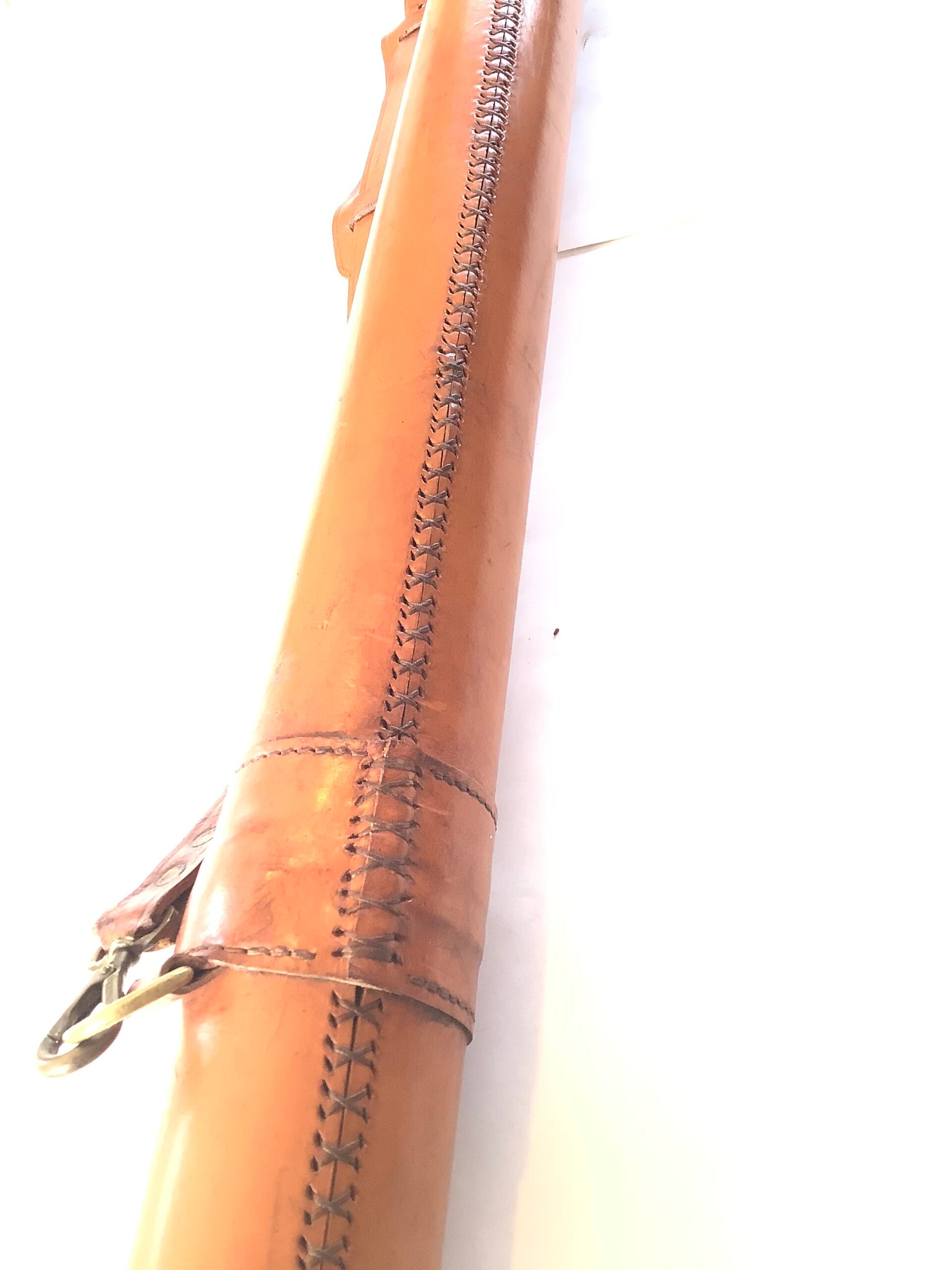 A BRETT PARSONS High Quality Hand Made full length Bridal Leather Rod Carrier