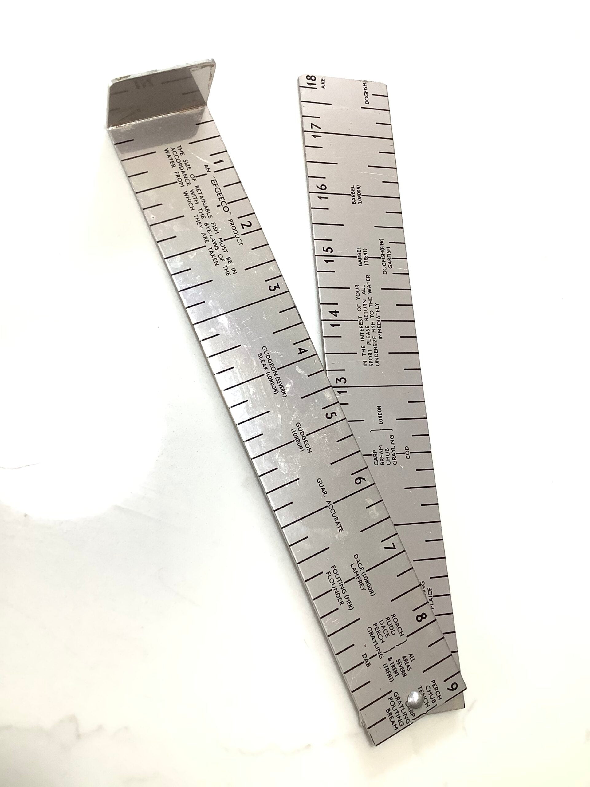 Vintage Efgeeco Folding Fish Measure