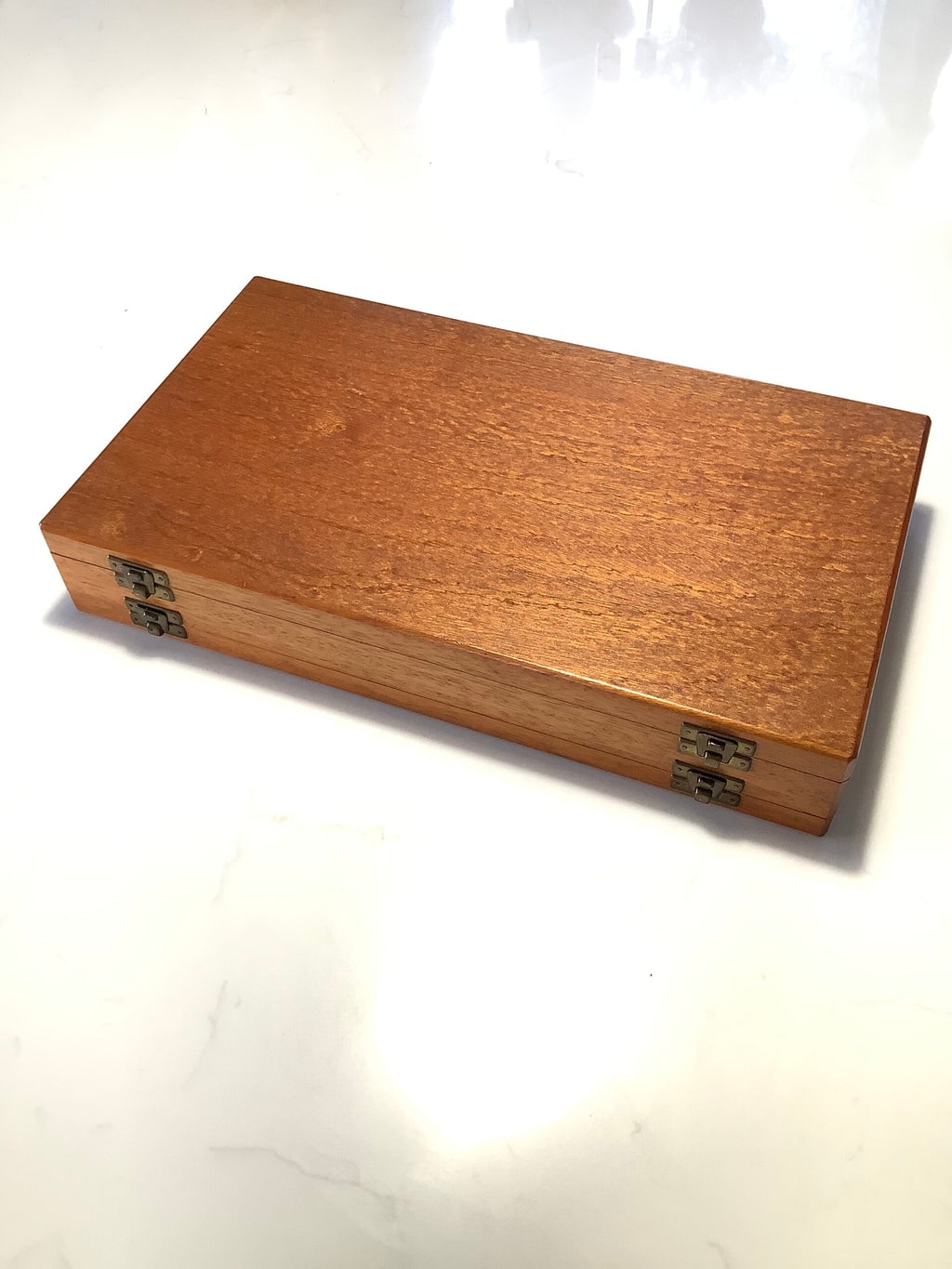 Richard Wheatley Double compartment Wooden Fly Box Largest size
