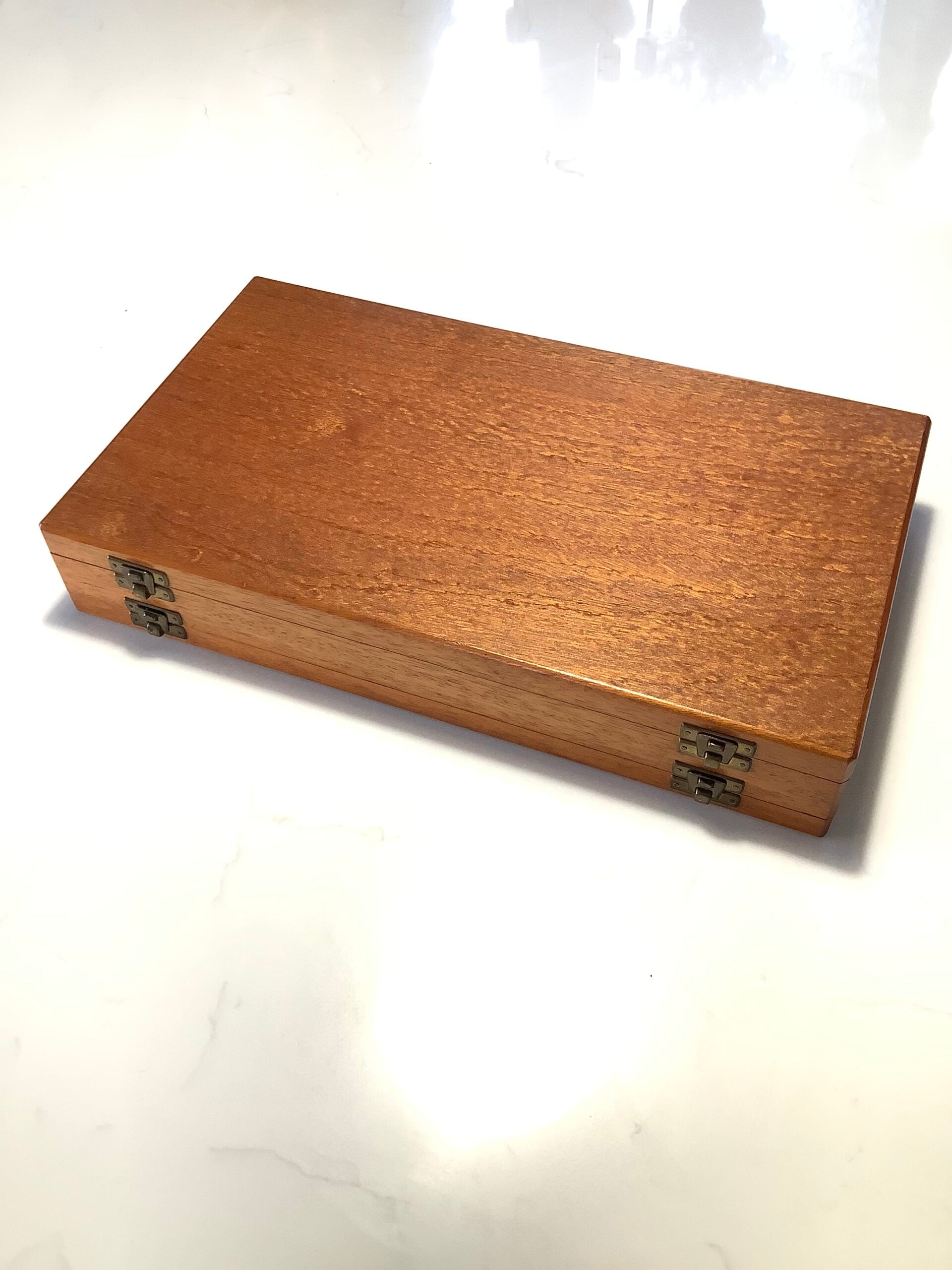 Richard Wheatley Double compartment Wooden Fly Box Largest size