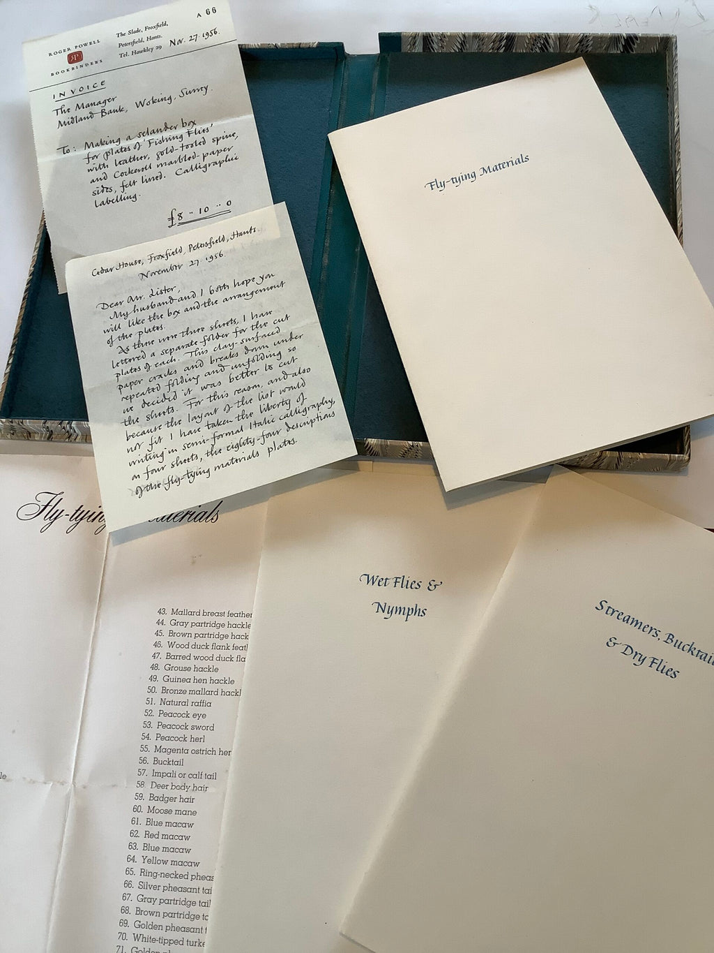 Rare one off Hand made Selander box with gold tooled leather spine