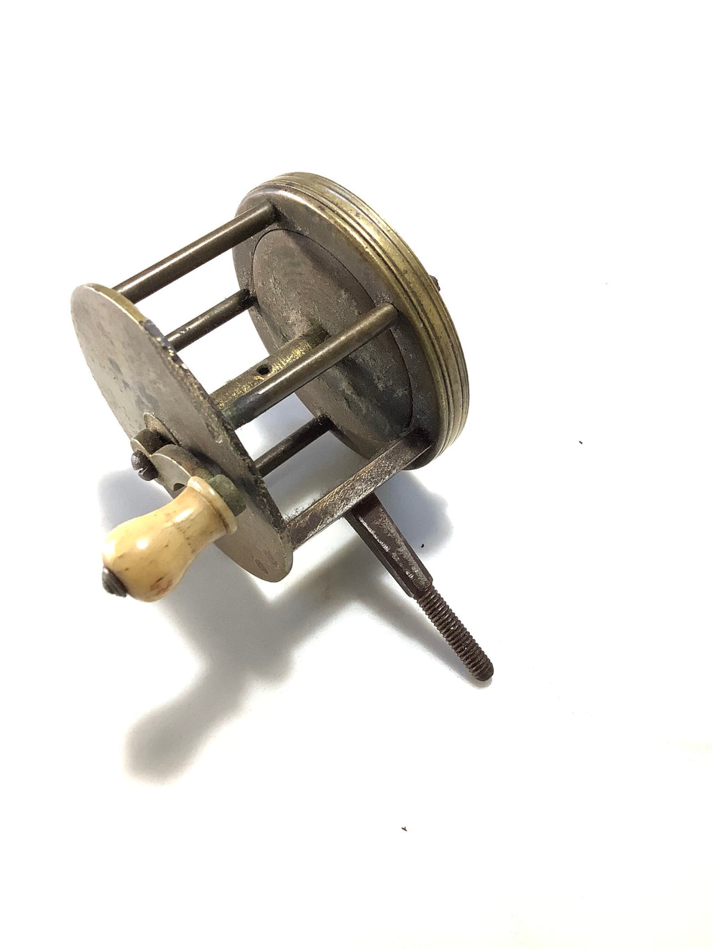 Antique very Early Brass SPIKE Winch Reel