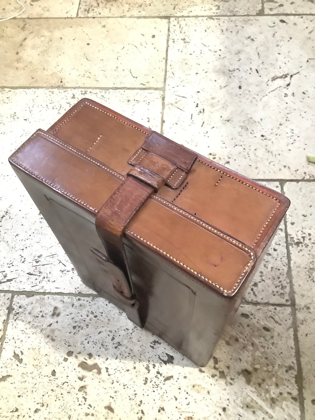 Antique Leather Hold-all or Tackle Box etc.