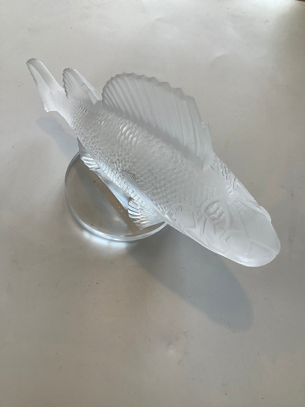 Lalique of France Frosted Crystal Perch