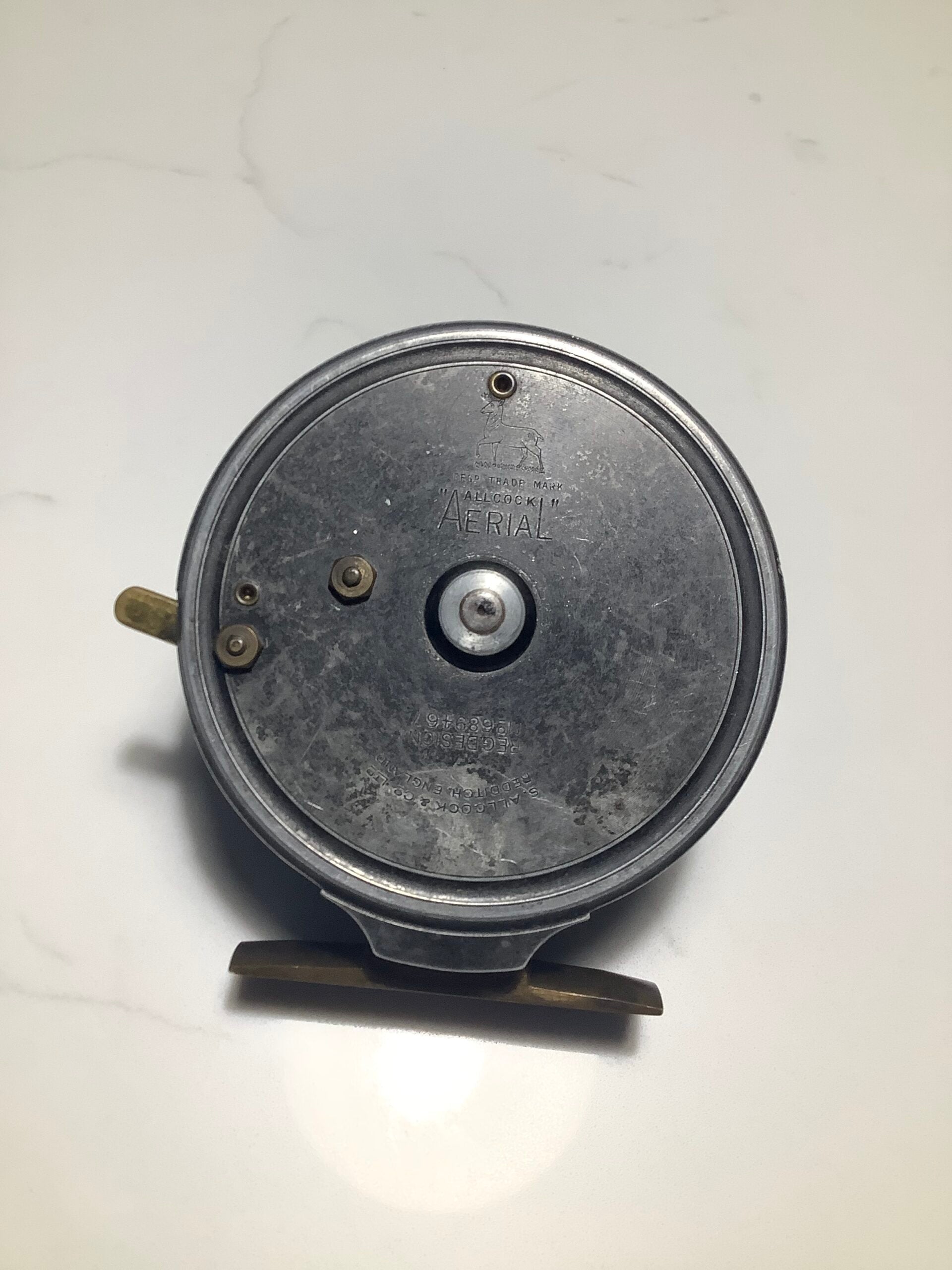 Scarce 3 1/2” 1936 Lever Check ALLCOCK AERIAL Centrepin