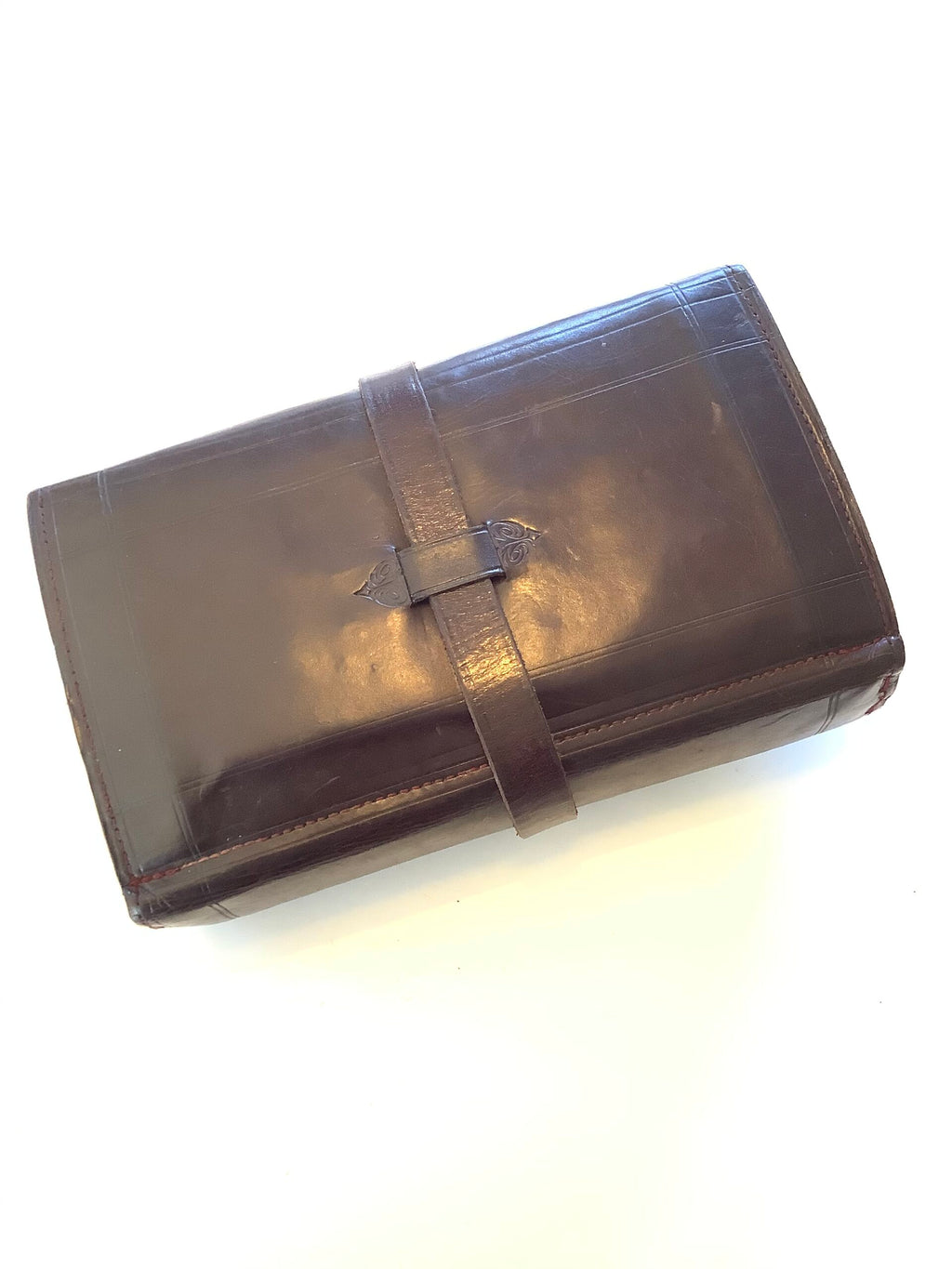 Antique WM Haynes Son Makers Leather Salmon Fly Wallet