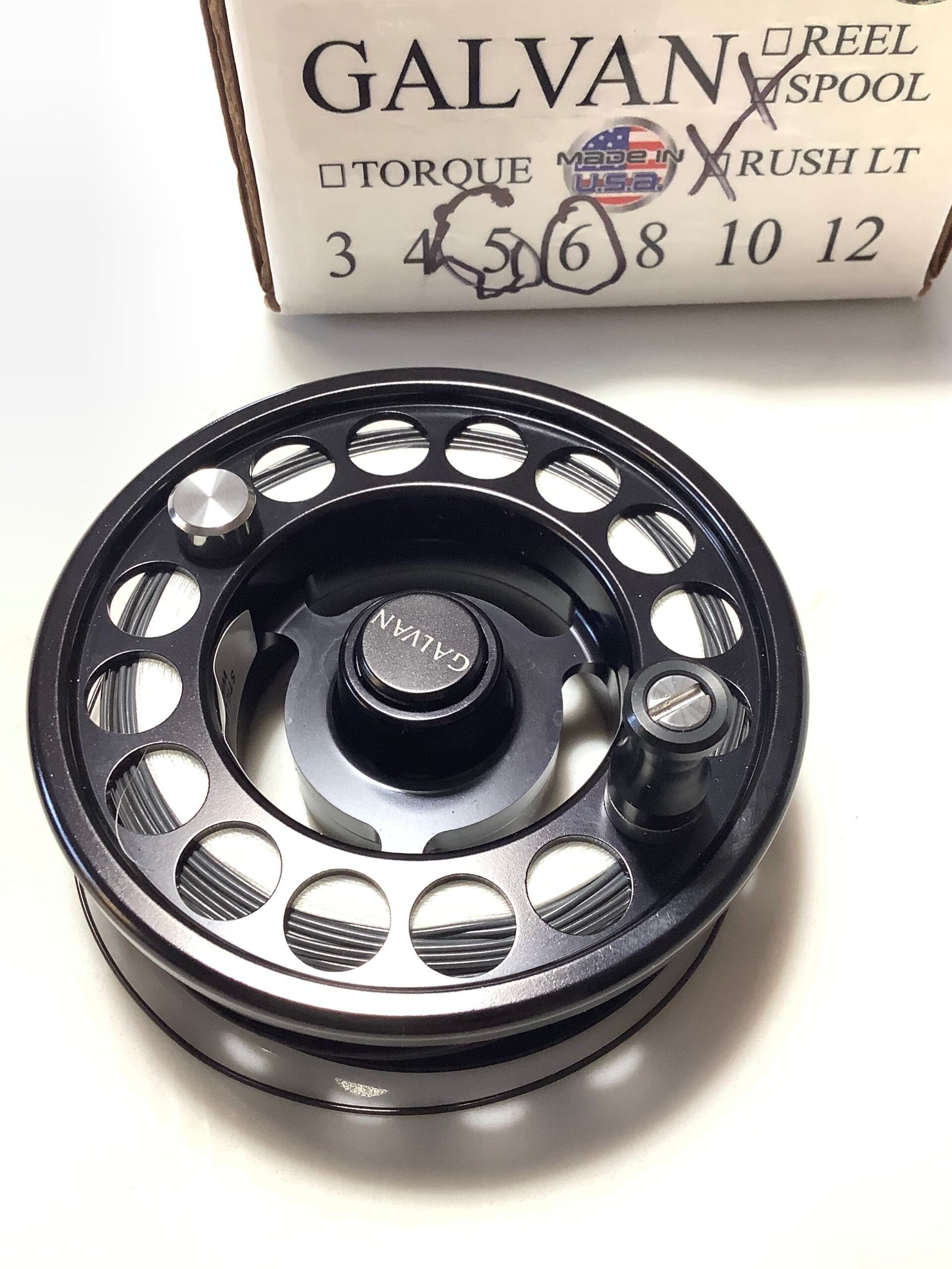 As NEW Excellent quality GALVAN #6 Fly Reel with Spare Spool and New SA ANADRO lines