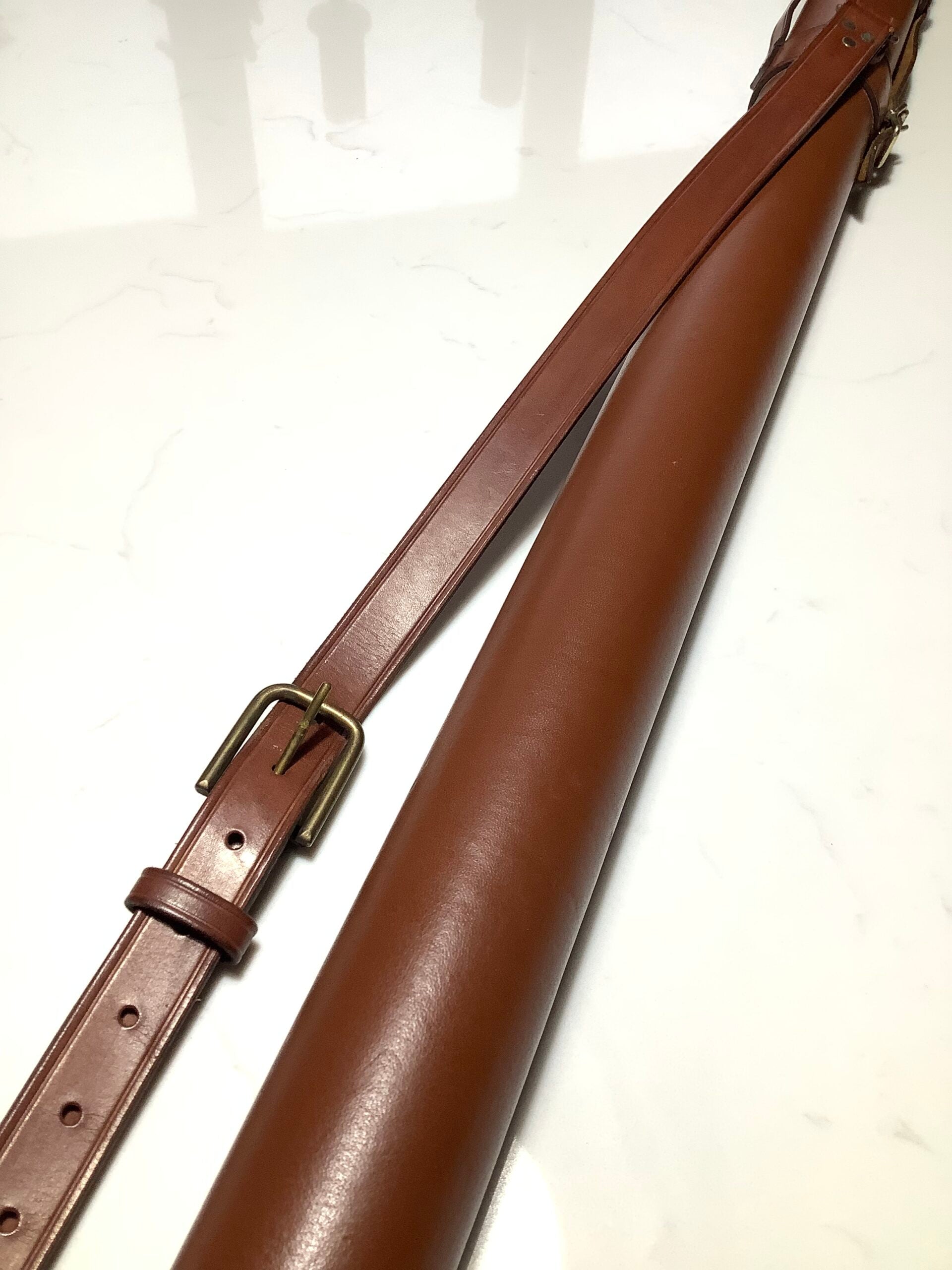 Best Quality HUGH GRIEVE Hand Crafted Saddle Leather Rod Holder