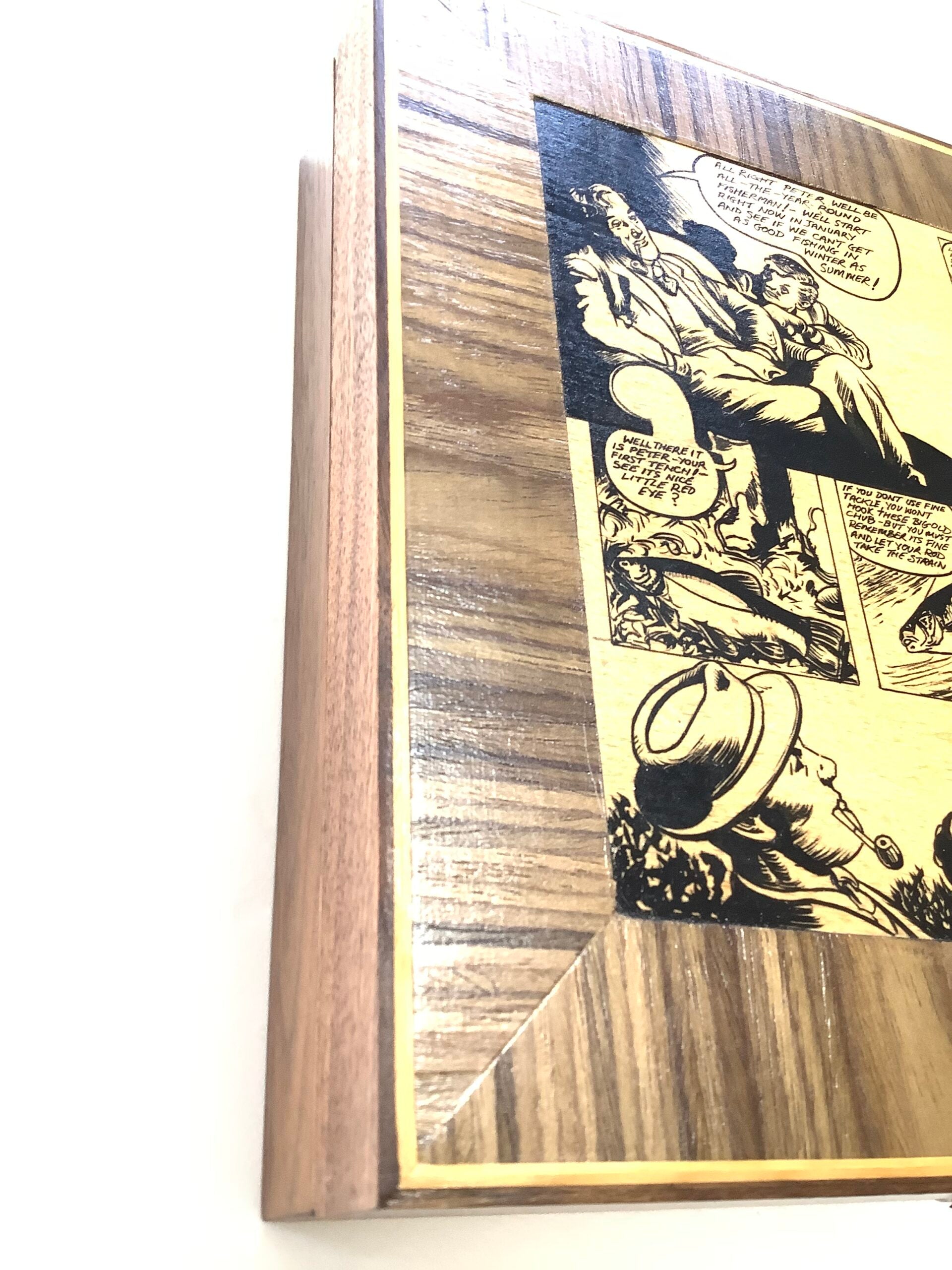 LARGE PAUL COOK WALNUT FLOAT BOX