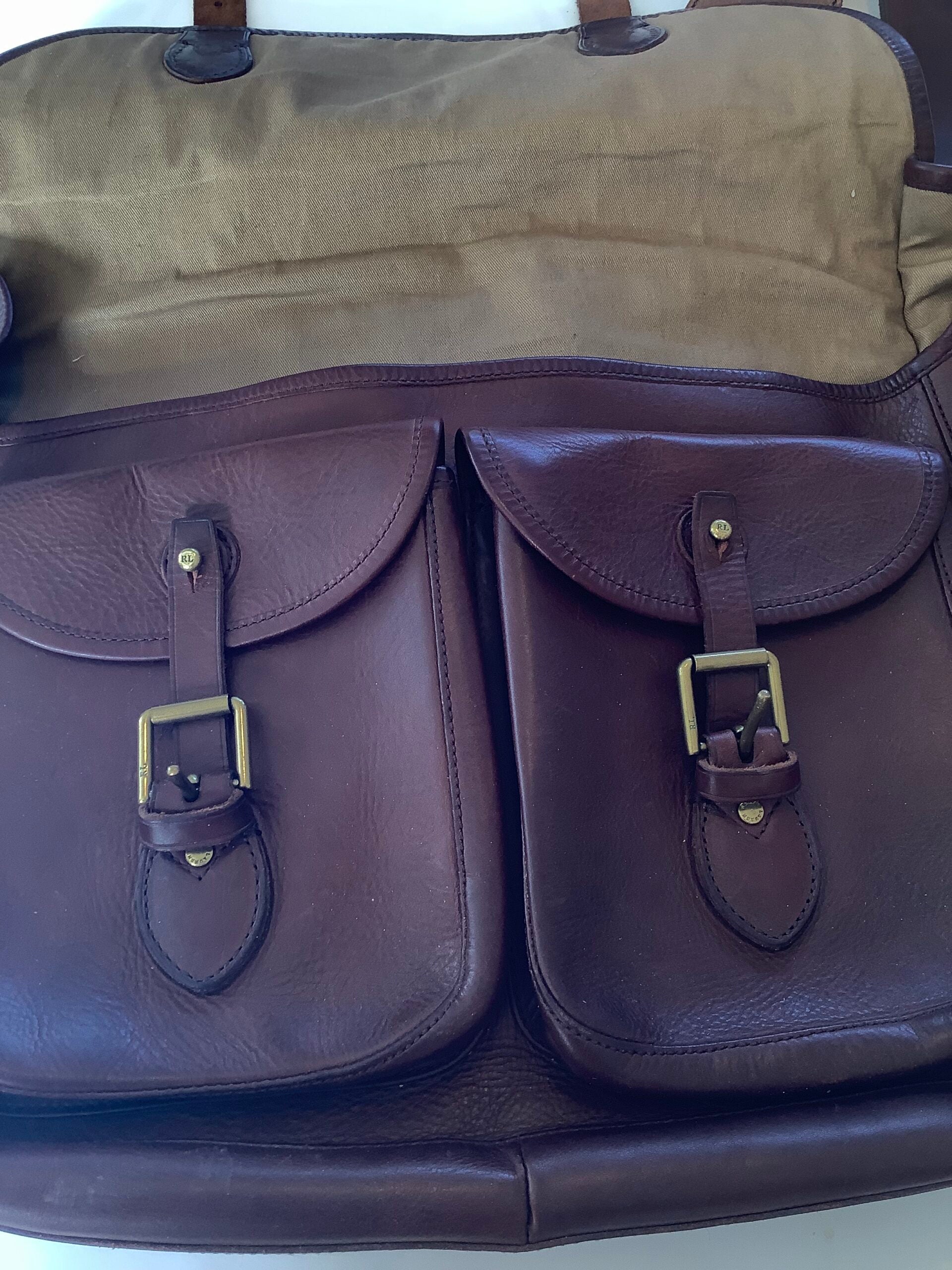 Rare Ralph Lauren “Heritage Fisherman’s” Bag Full leather New with Tags