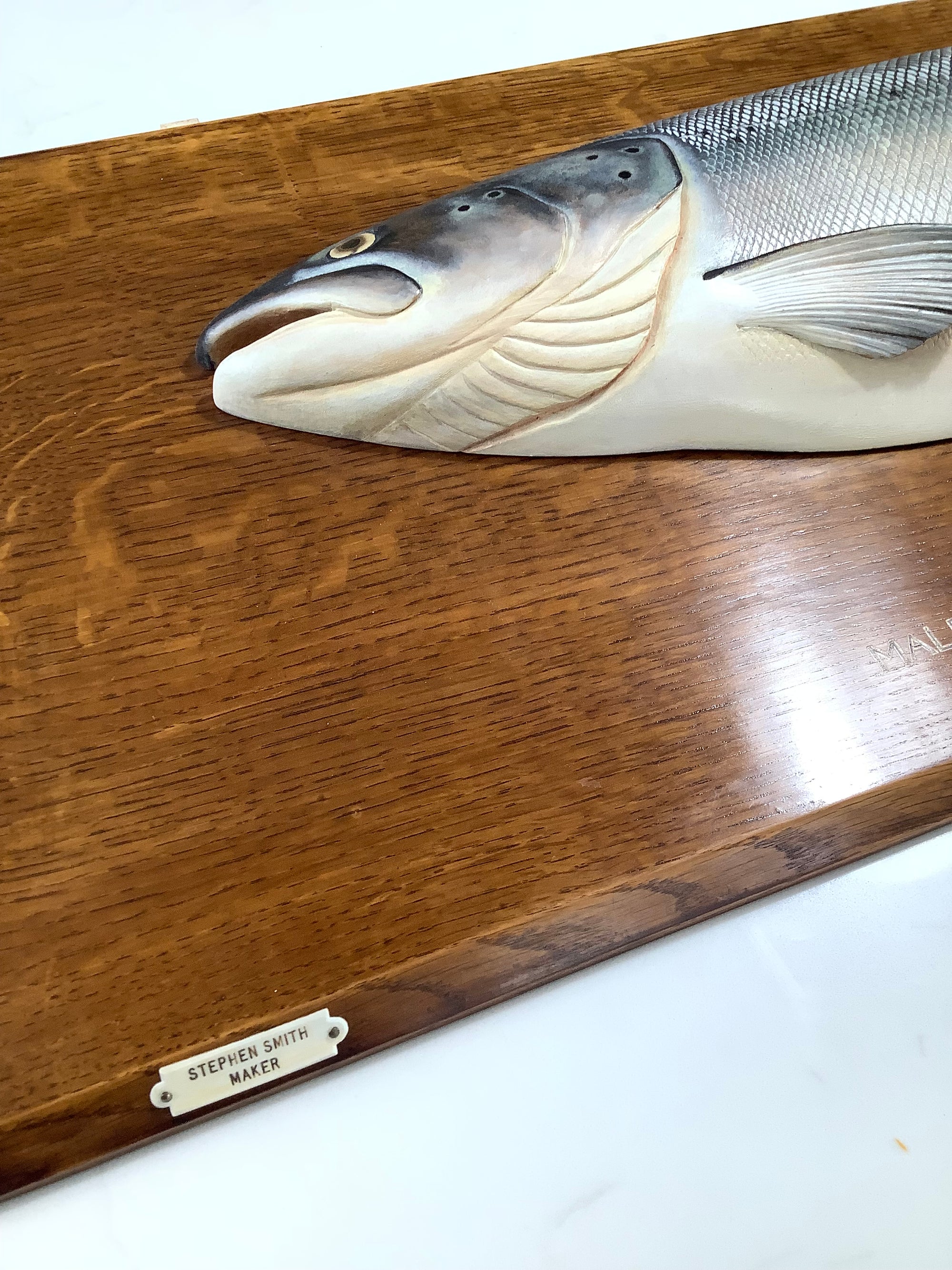STEPHEN SMITH Masterpiece Hand Carved & Painted ATLANTIC SALMON