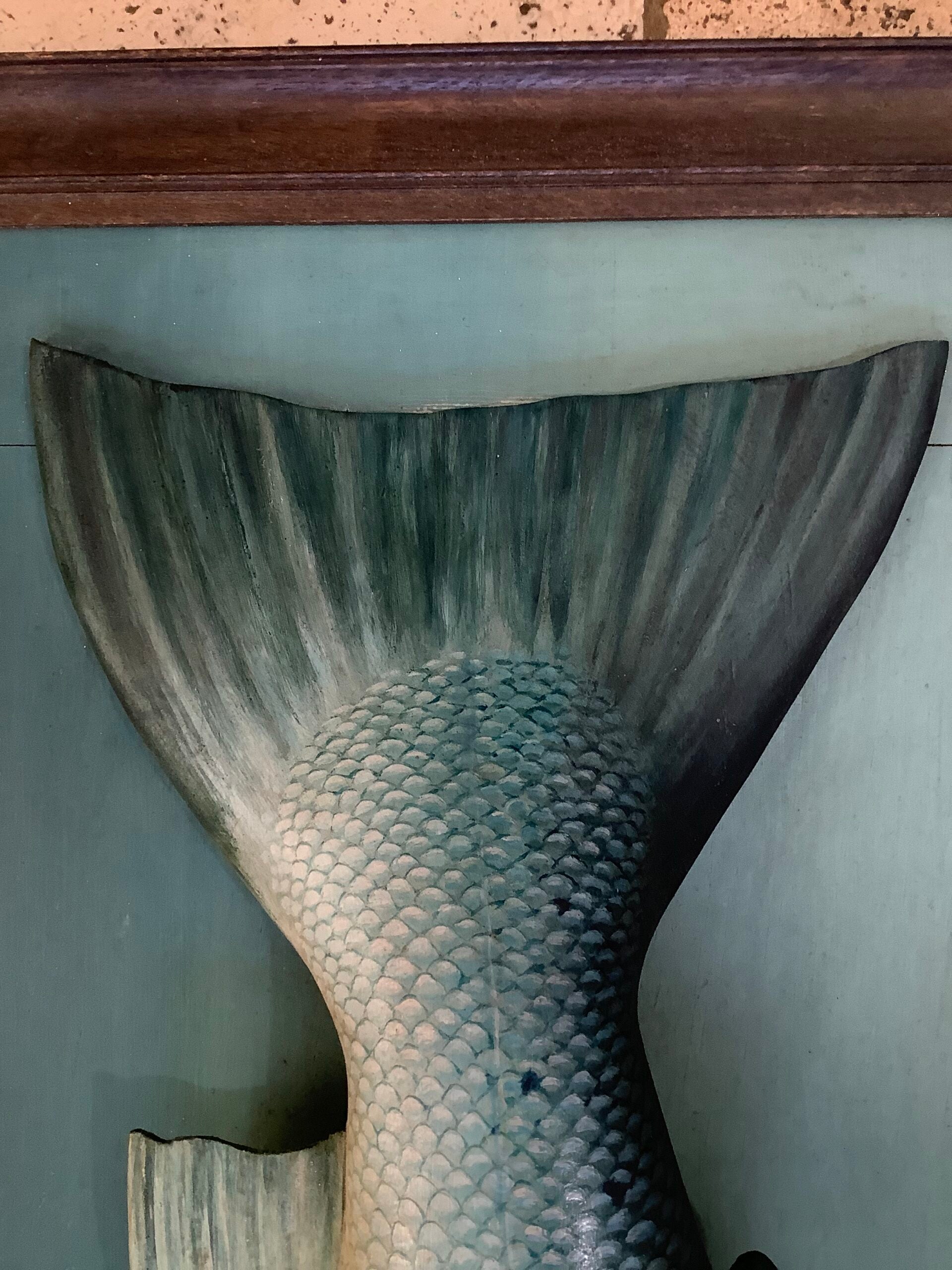 Antique P.D MALLOCH 3/4 Wood Block Carved Beautifully Artistically Painted Atlantic Salmon 1936