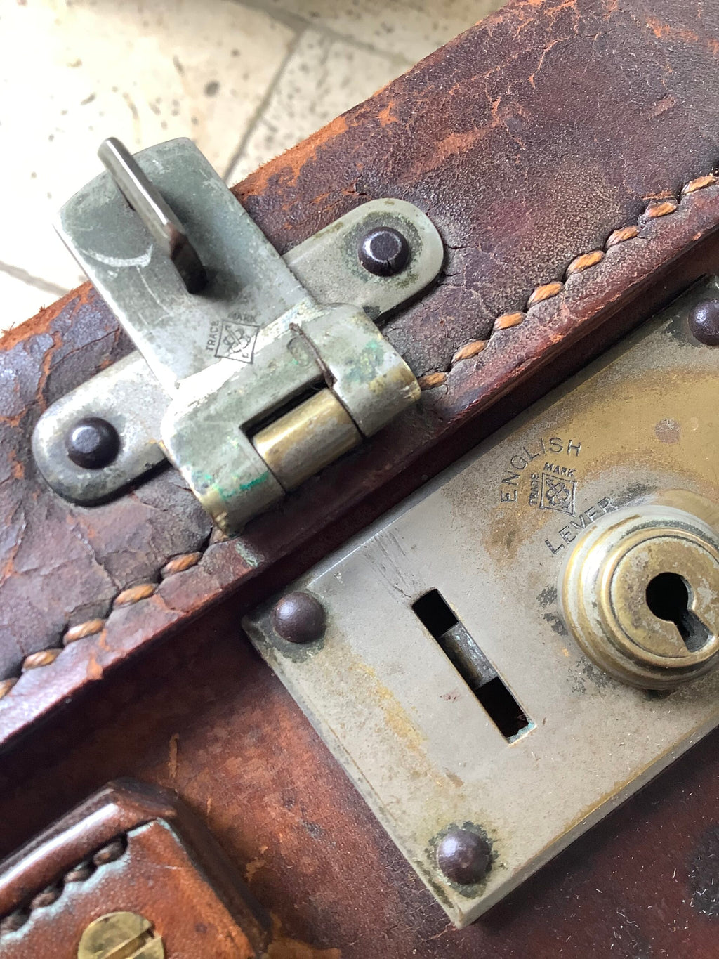 Very Rare Antique HARDY BROS “ LANDROW “ Leather Fishing Tackle Case