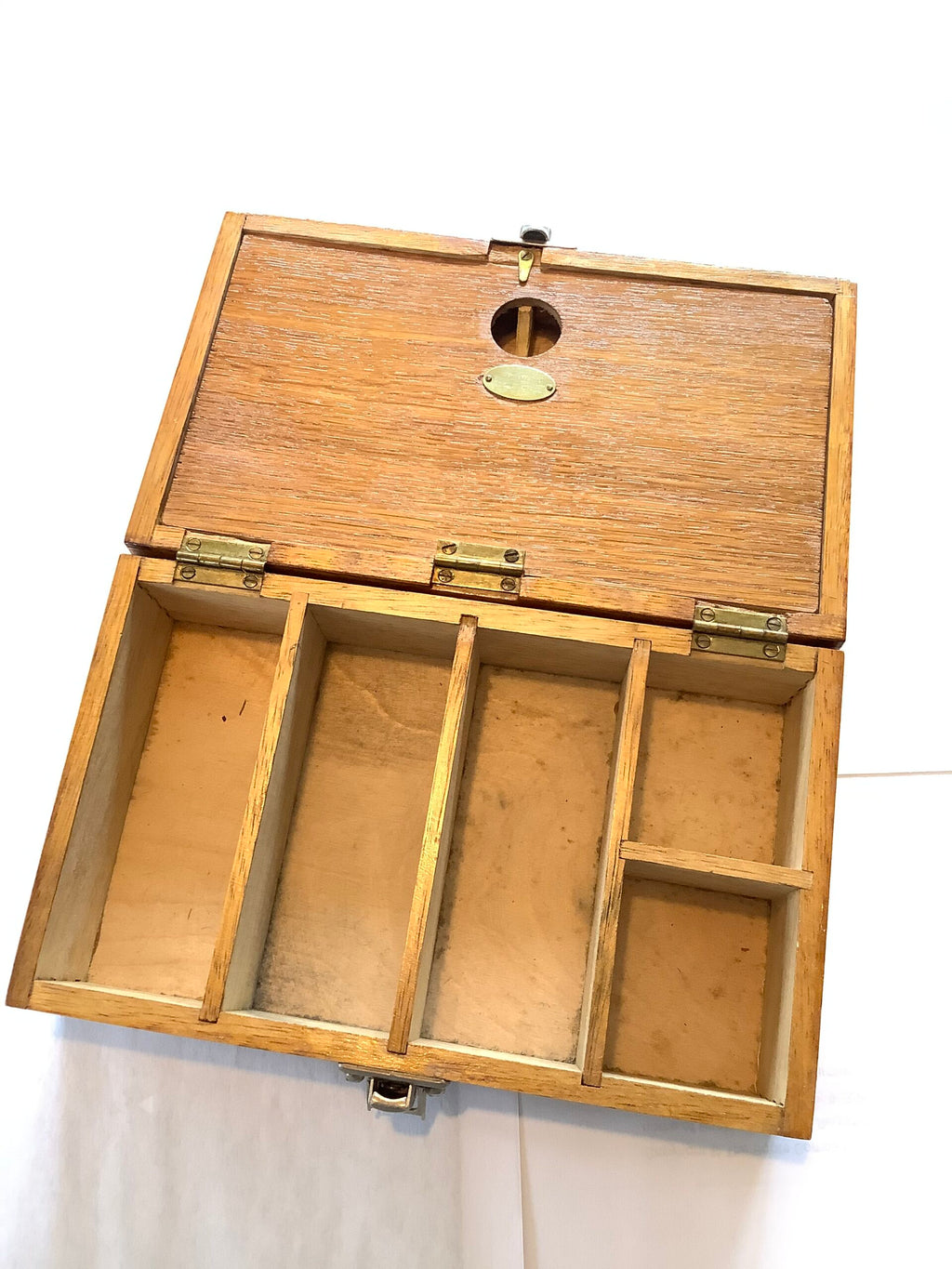 Vintage Hardy Bros Oak Tackle box