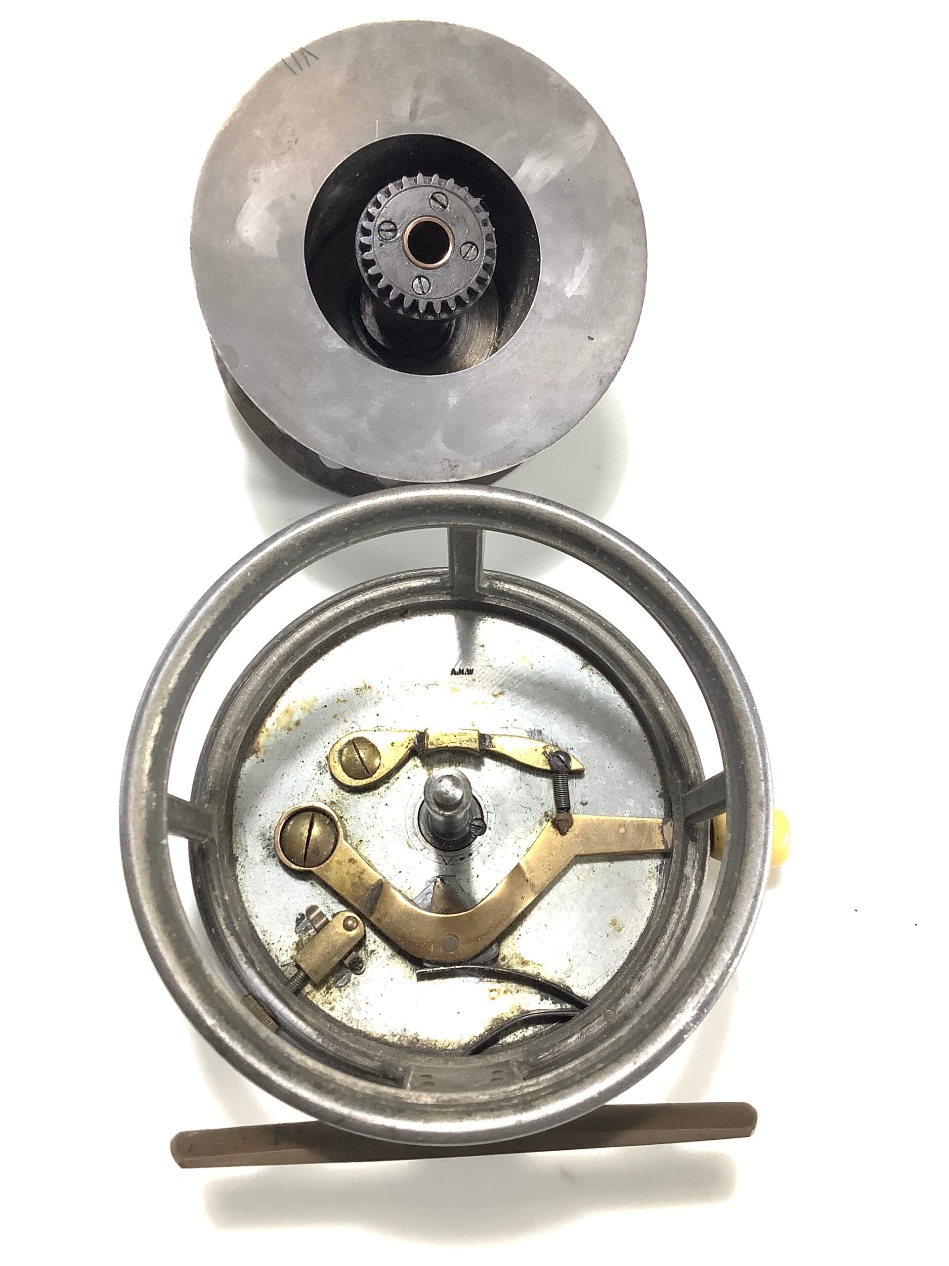 Antique RARE EXTRA WIDE DRUM Hardy Bros SILEX No.2 Reel