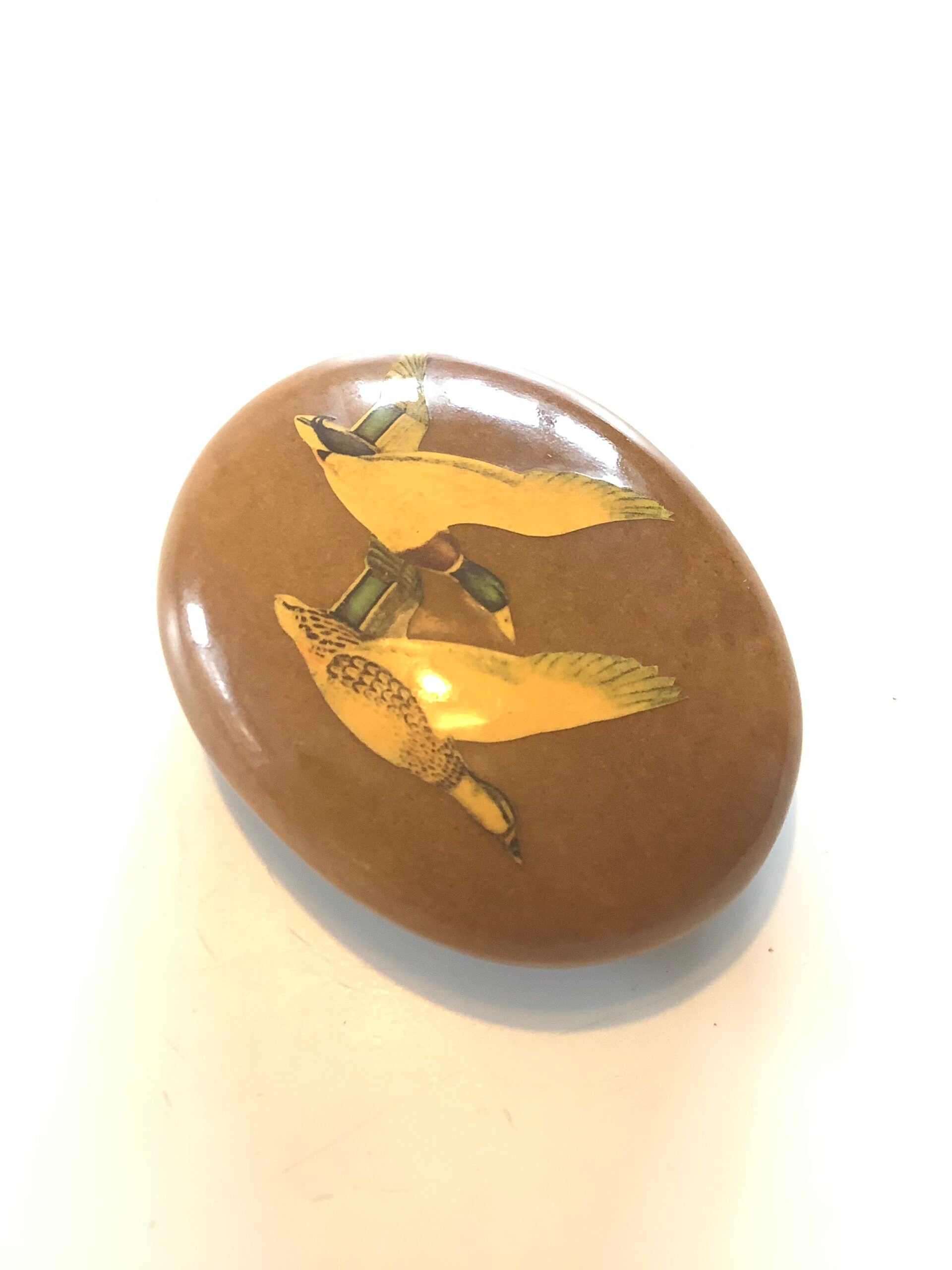 Vintage James Purdey Sons Hand Crafted Paper Weight featuring a pair of Ducks