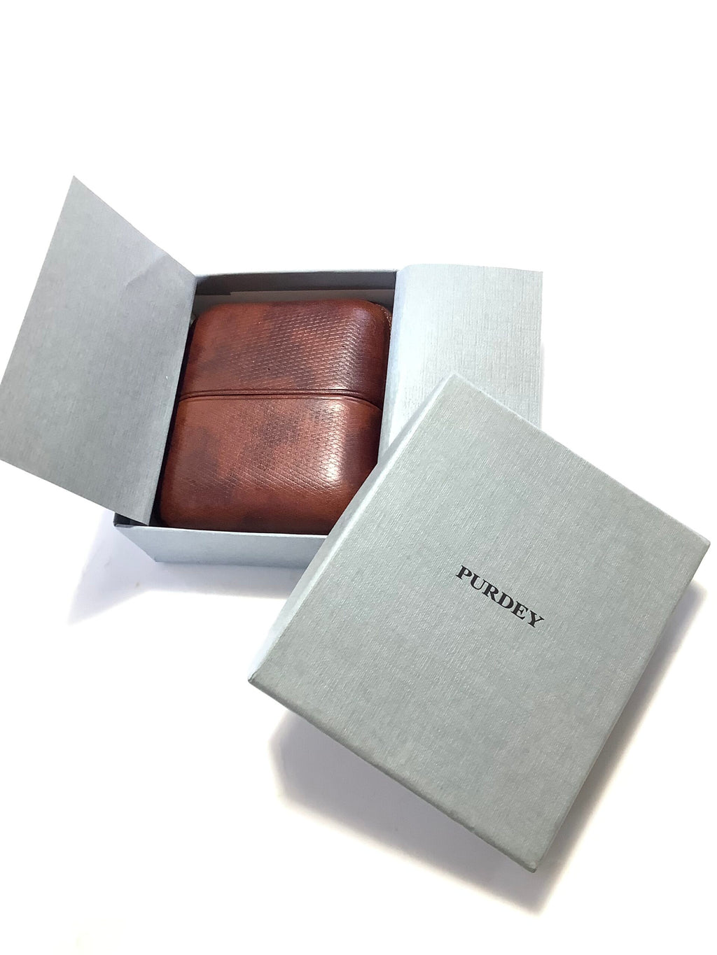 New unused PURDEY Chequered Leather Pocket Cigar Holder