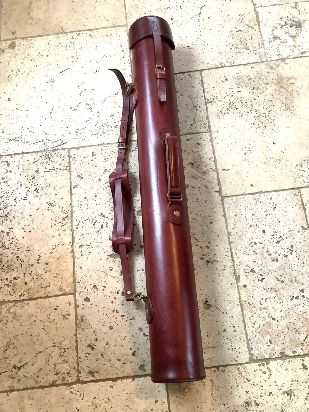 Rare Full leather Bruce Walker Rod carrier