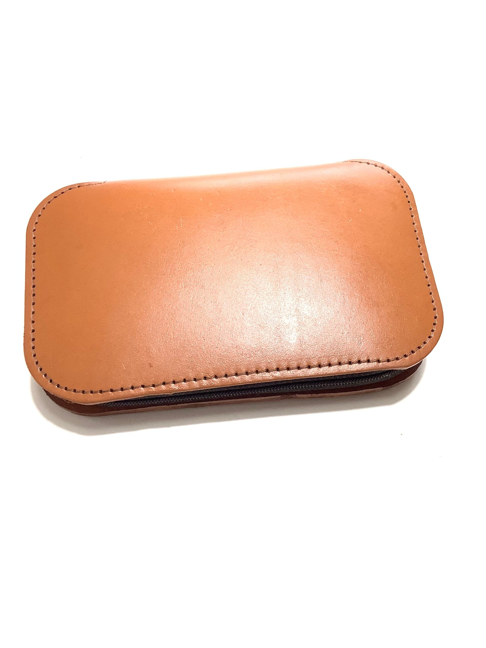 Hardy Bros Leather Fly Wallet with dressed Salmon flies