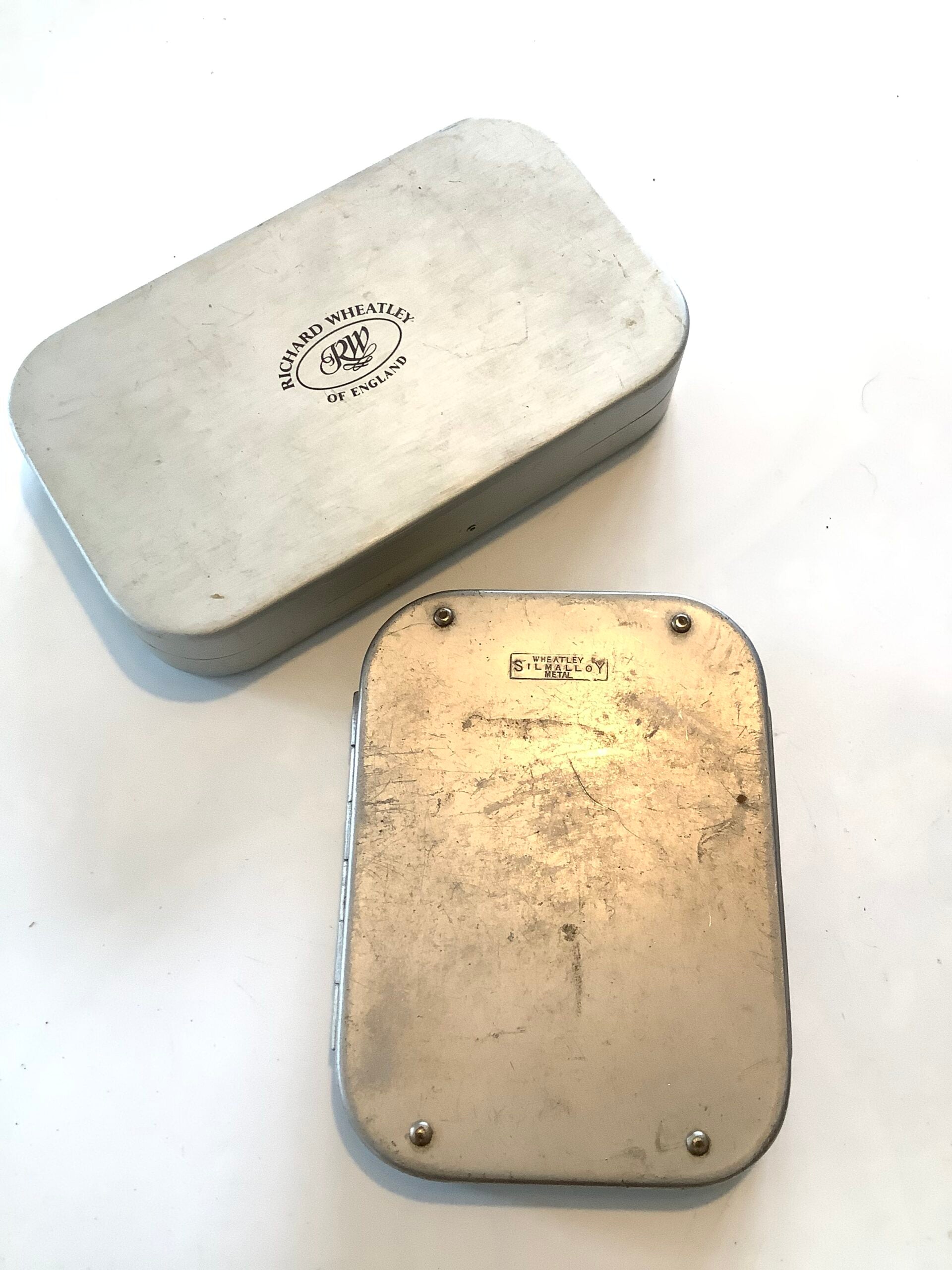 Two Richard Wheatley alloy fly boxes