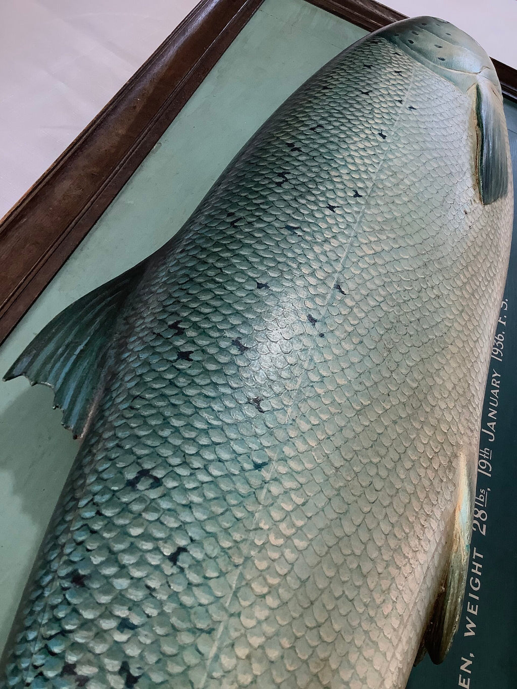 Antique P.D MALLOCH 3/4 Wood Block Carved Beautifully Artistically Painted Atlantic Salmon 1936