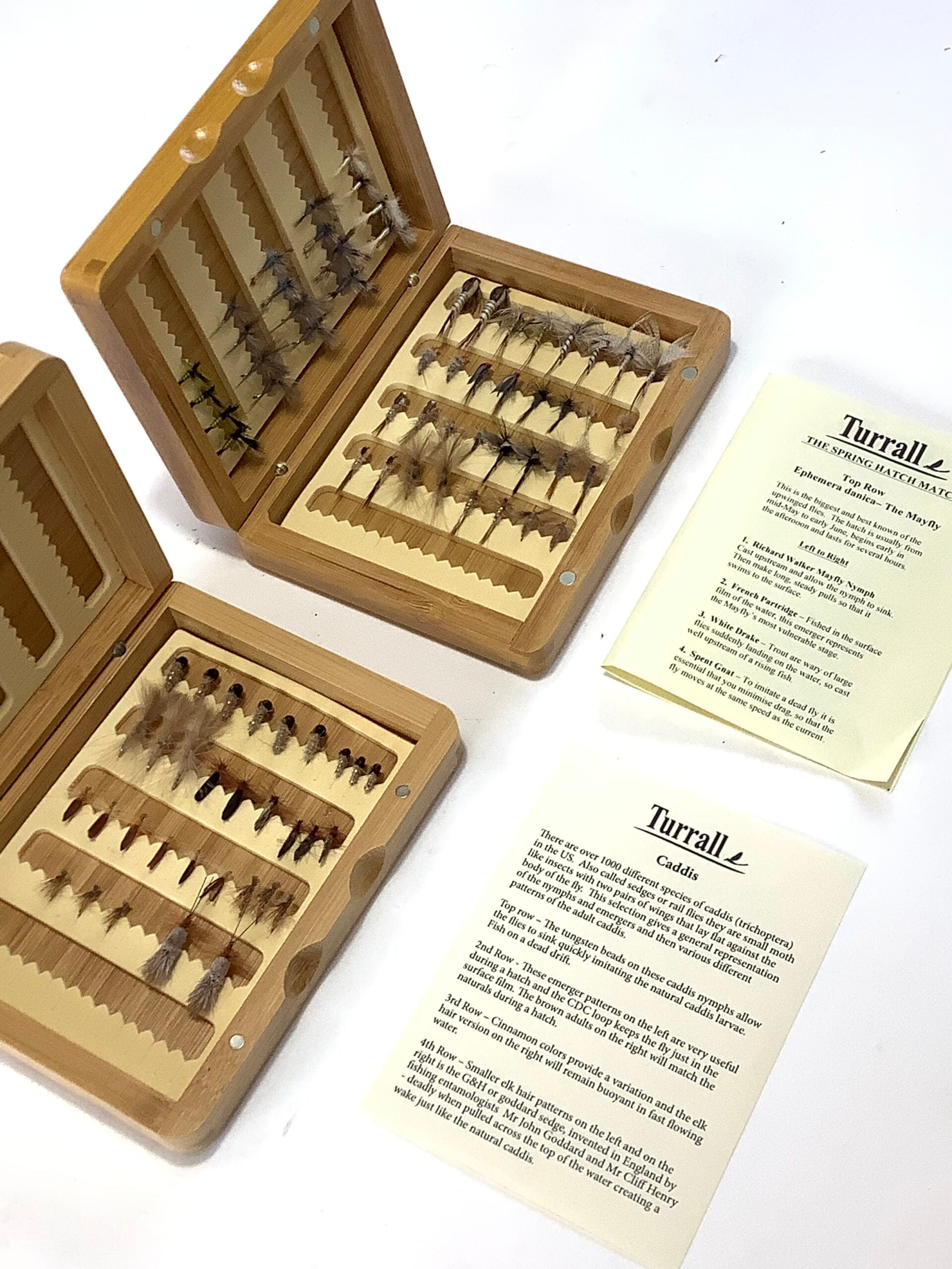 A Pair of TURRALL FLY BOXES With a Selection of Flies