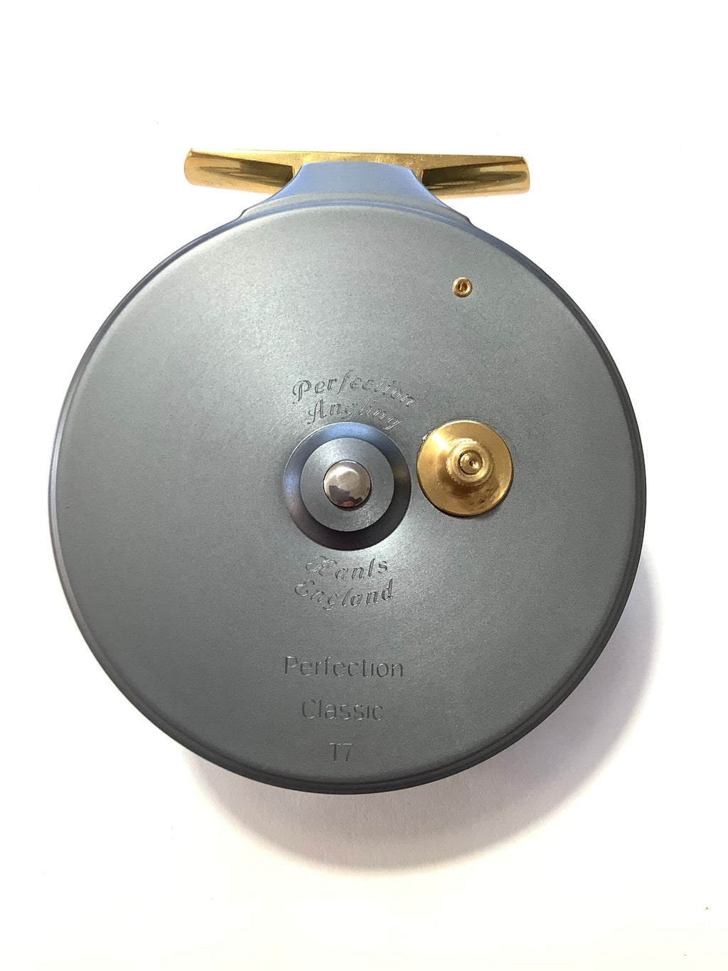 New unused Garry Mills T7 4” Centrepin Reel.