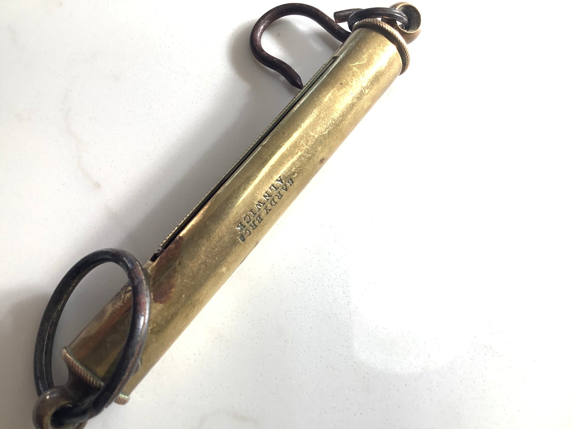 Antique HARDY BROS Brass Pocket Weighing Balance 30lbs