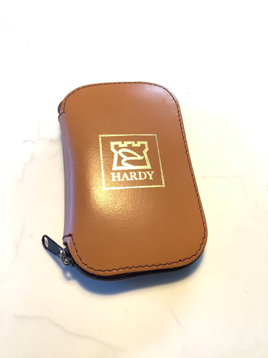House of Hardy Leather Fly Wallet loaded with new unused Trout Flies