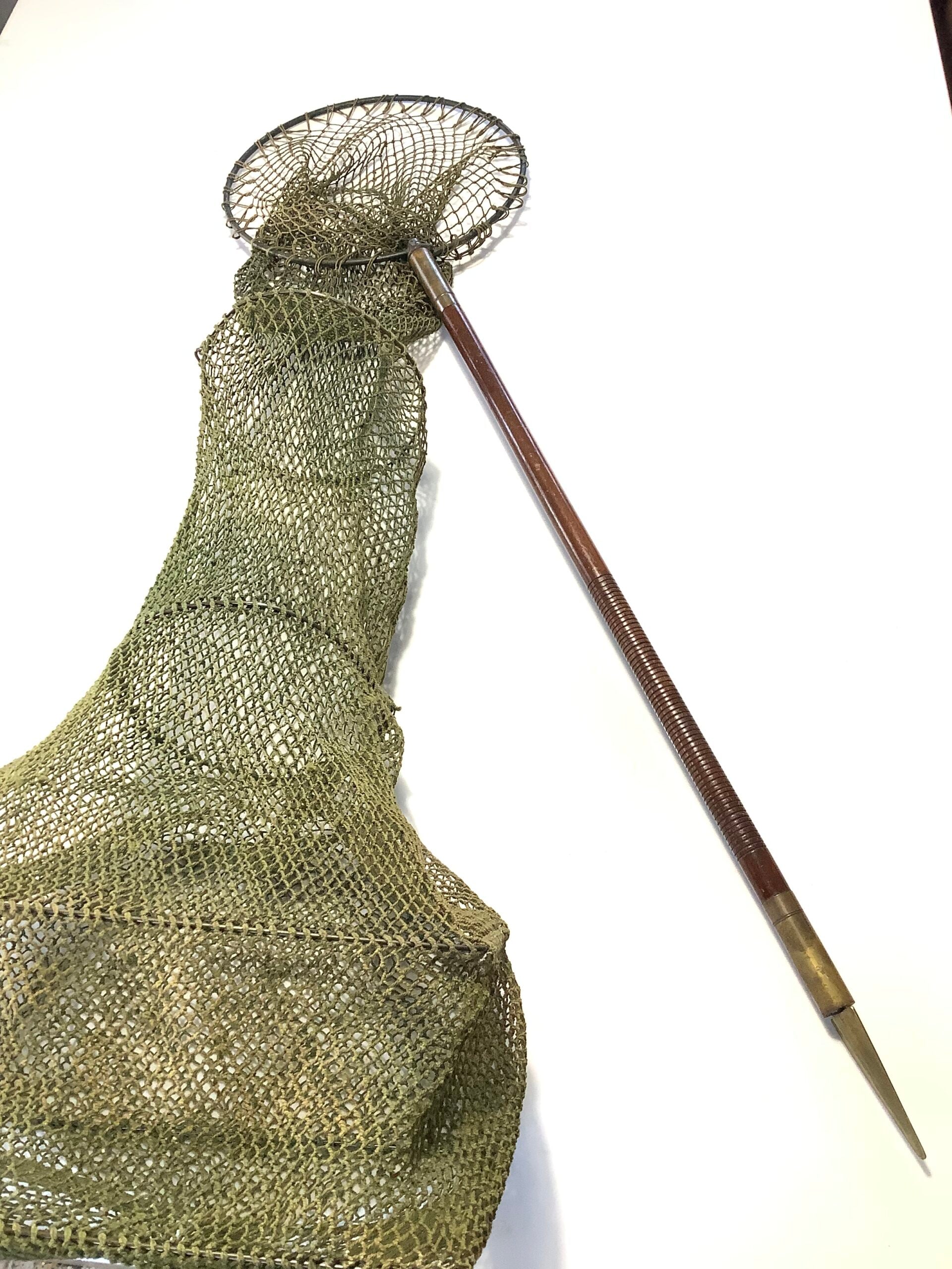 Rare Antique Thames Roach Pole Fisherman’s Bank Stick keep net.