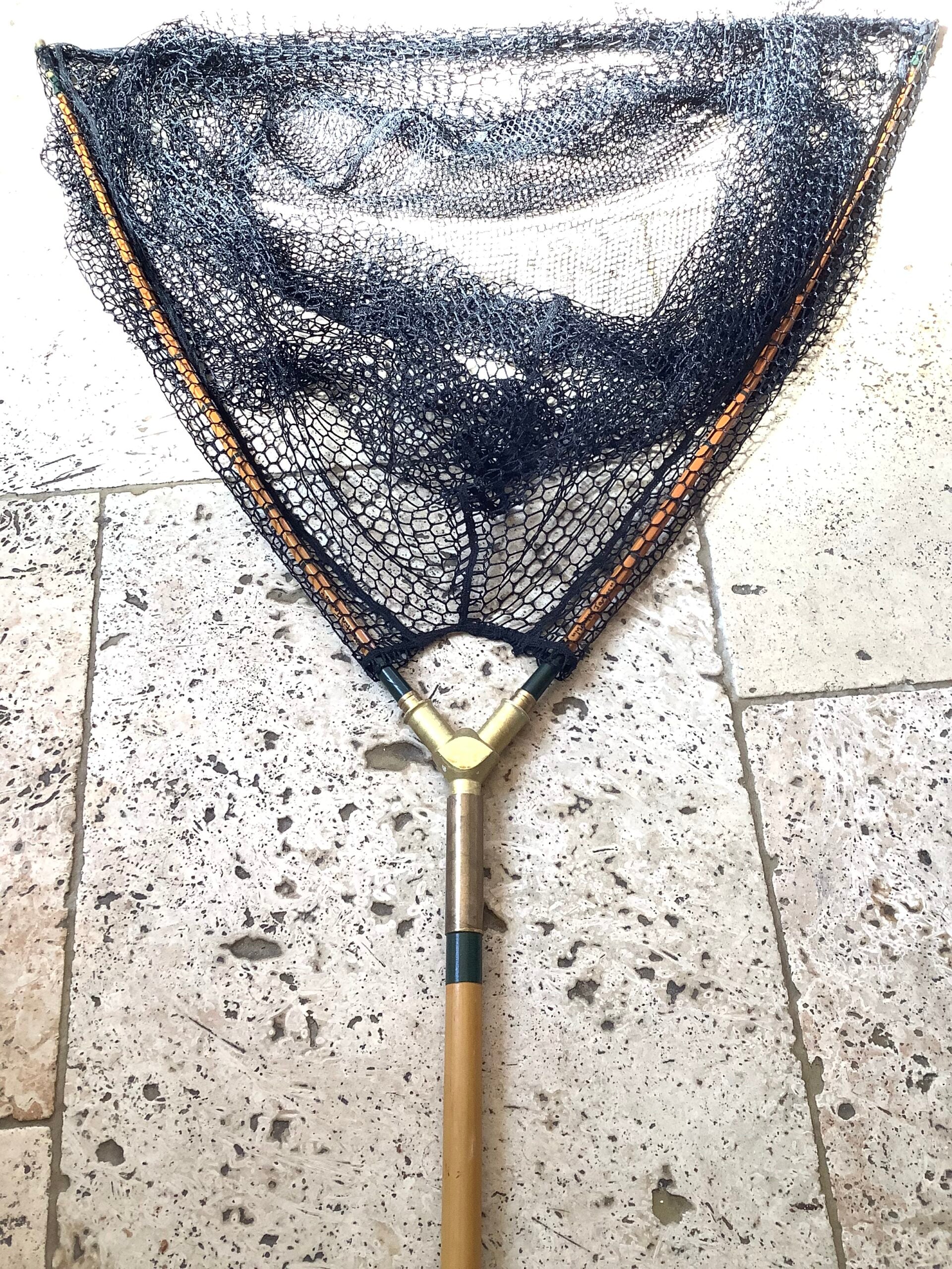 Hand built Tonkin Cane Landing Net by Dave Austin belonged to Martin James M.B.E