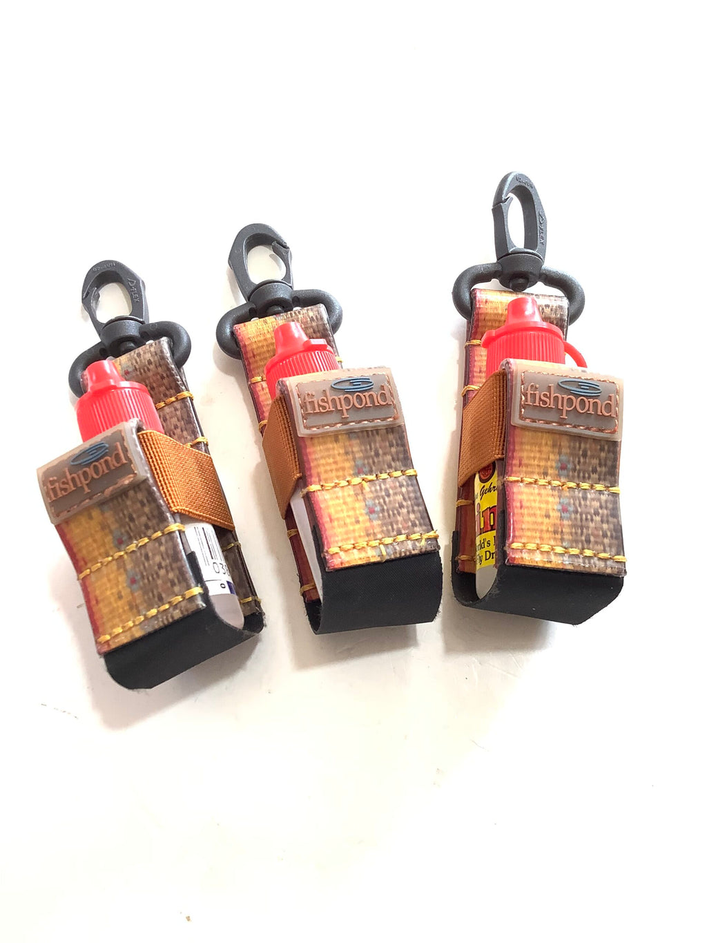 New 3 x FISHPOND Snake waist coat Fly Dressing Holders