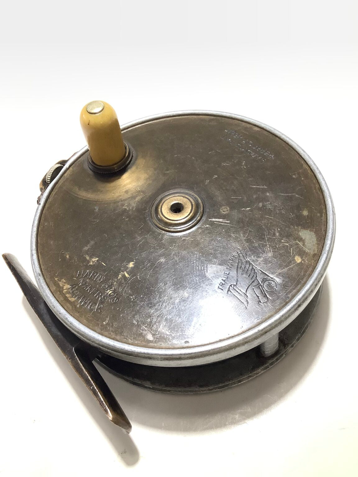 Very Rare Antique HARDY BROS Brass Faced Perfect Narrow Drum Fly Reel