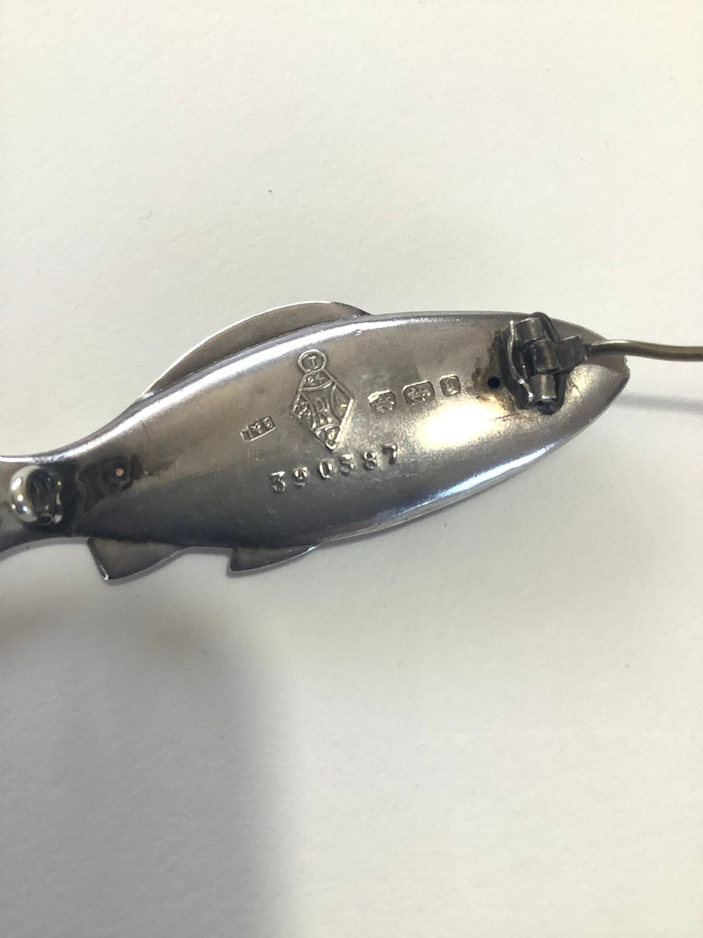 Antique Silver Fish with Victorian Kite Mark Stamp