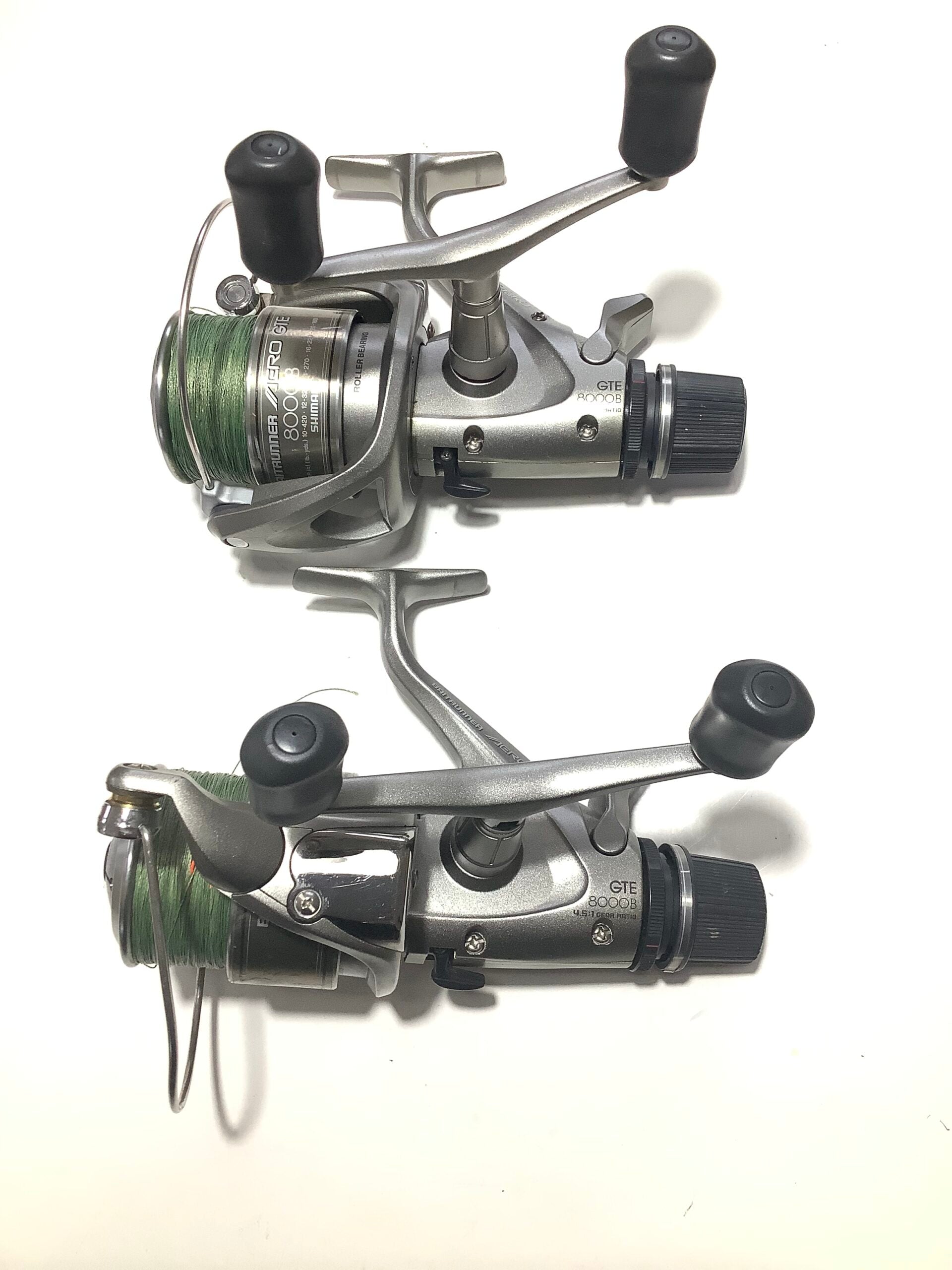 Pair of SHIMANO BAITRUNNER 8000 GTE AERO Reels UNIQUE – Antique & Vintage Fishing Tackle