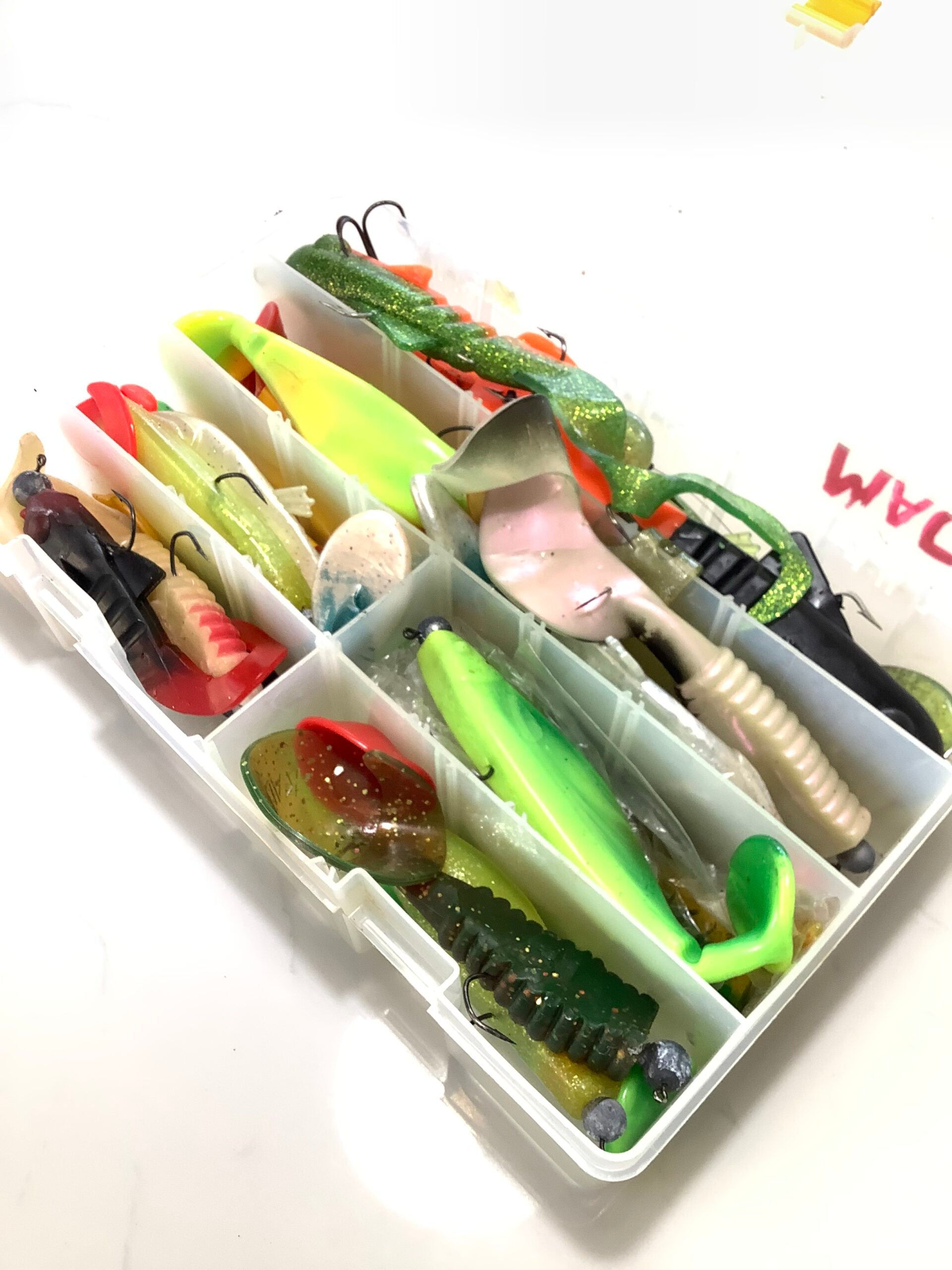 A selection of Large SILICONE Pike Baits.