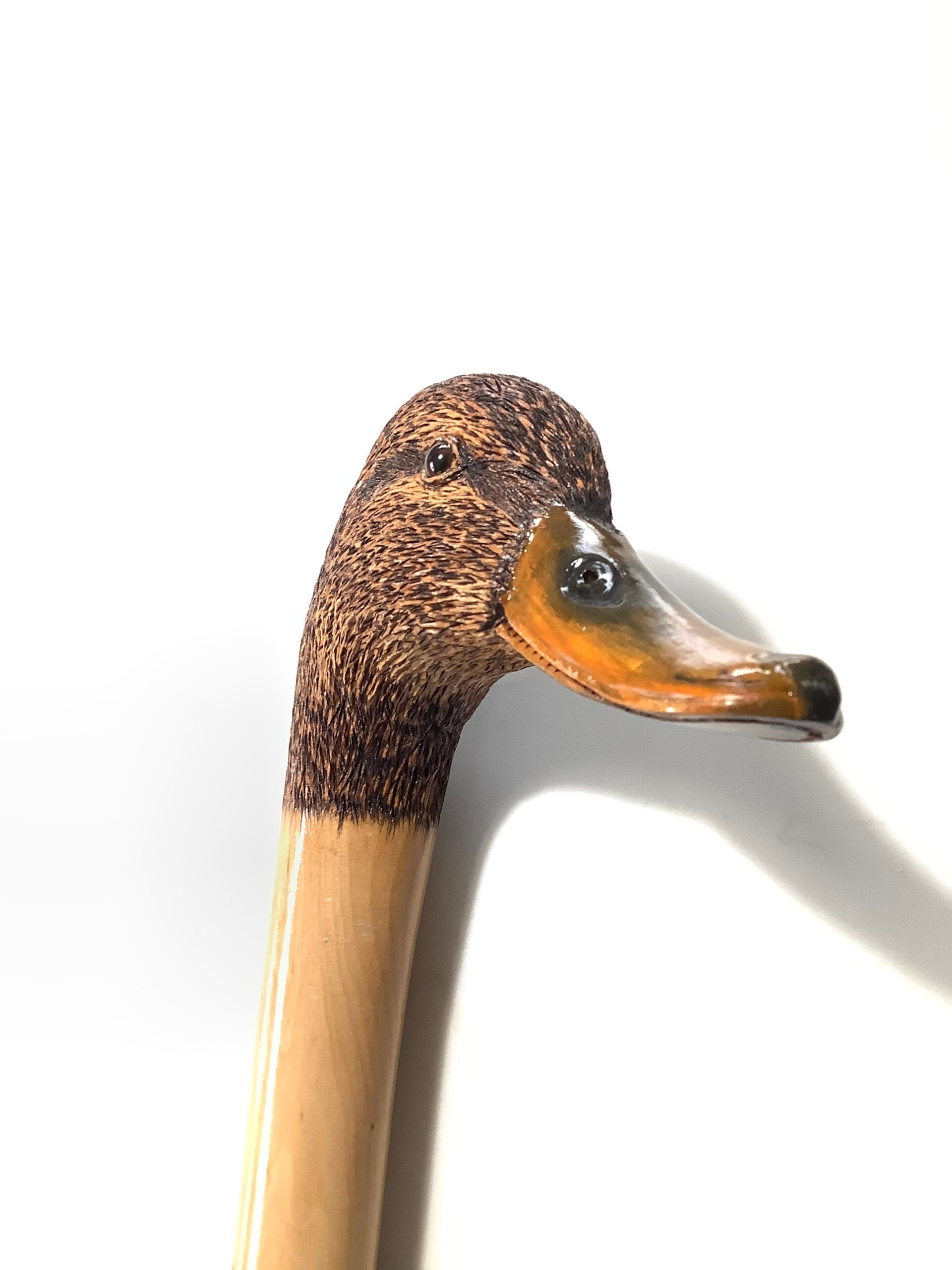IAN TAYLOR HAND CRAFTED MALLARD WALKING STICK Maker to The Royals Celebrates
