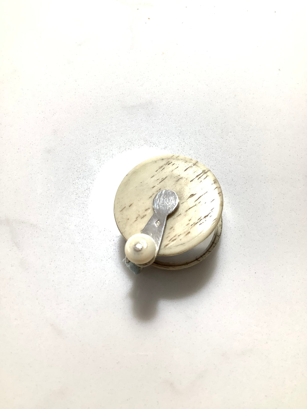 Antique VICTORIAN Quality KITE Stamp Bone Silver Fishing Reel Tape Measure