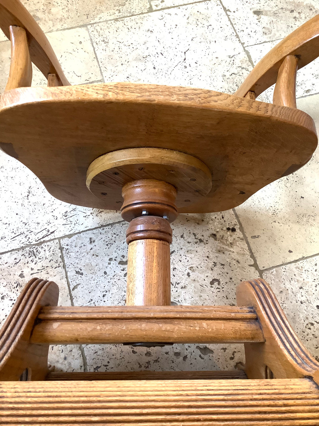 Antique Oak revolving Captains/ Fly tying Chair