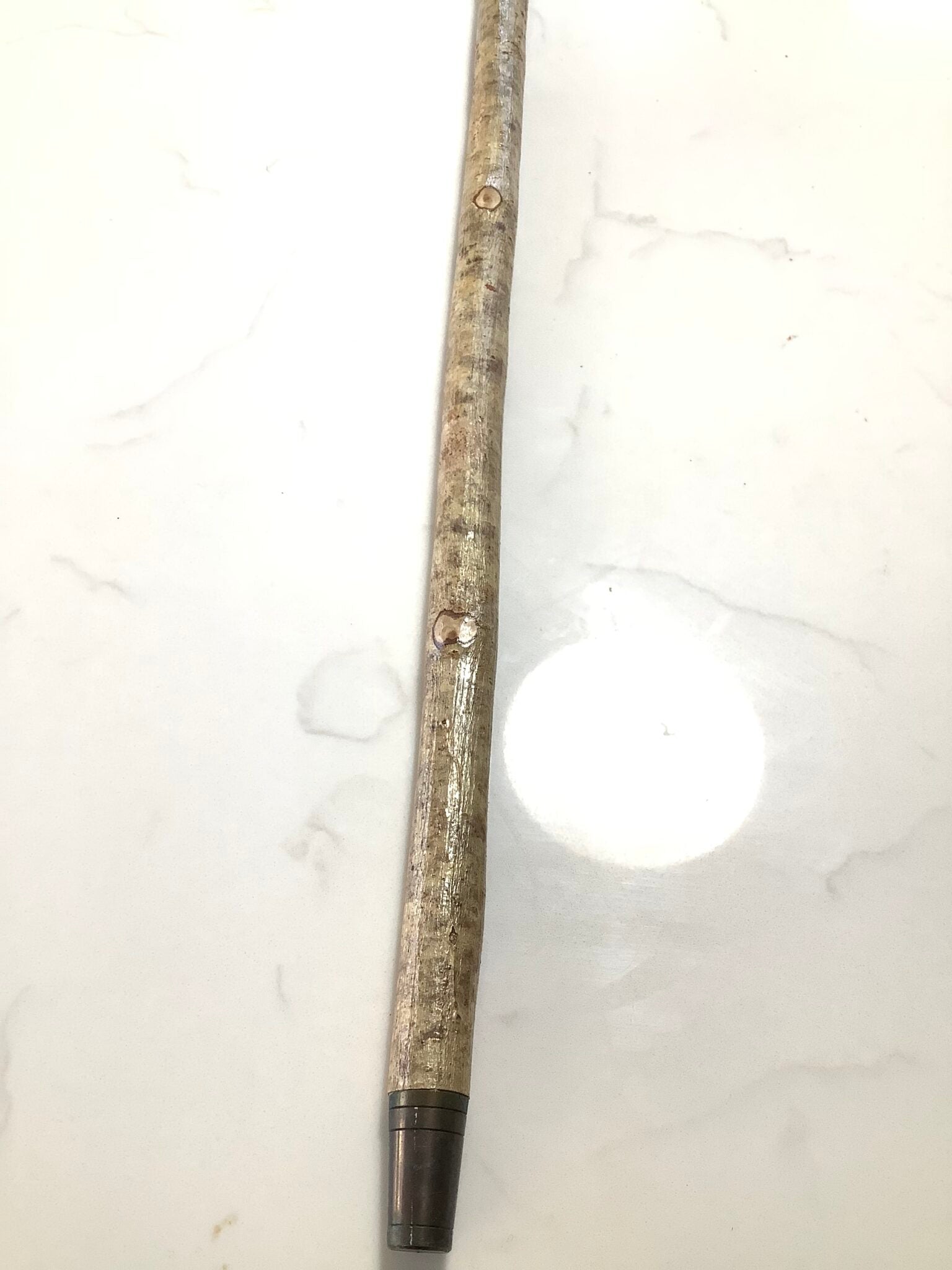 Roger Brooke’s Hand Crafted Carved Sycamore Seed Thumb Walking/Shooting Stick
