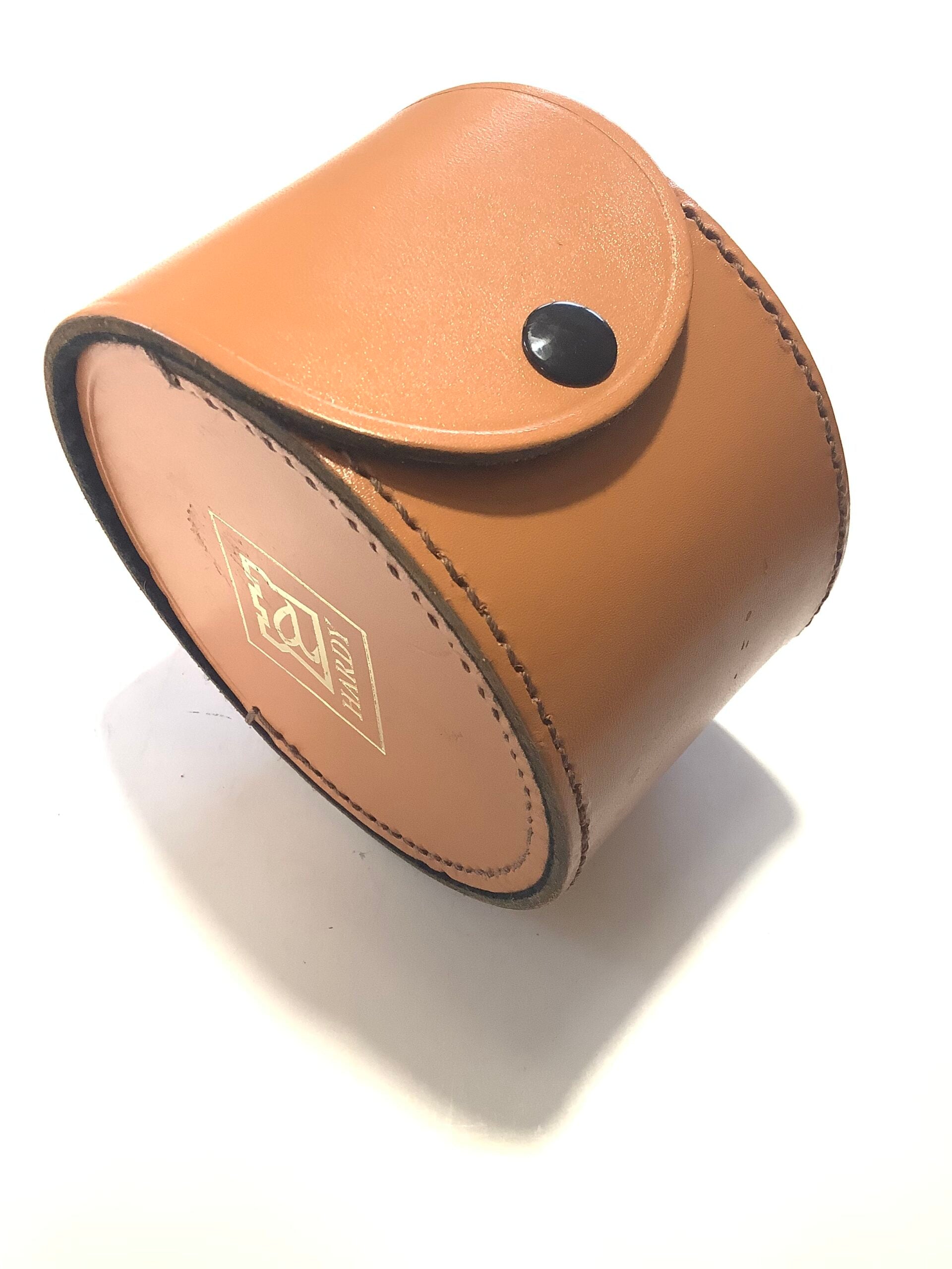 LARGE HARDY BROS LEATHER REEL CASE