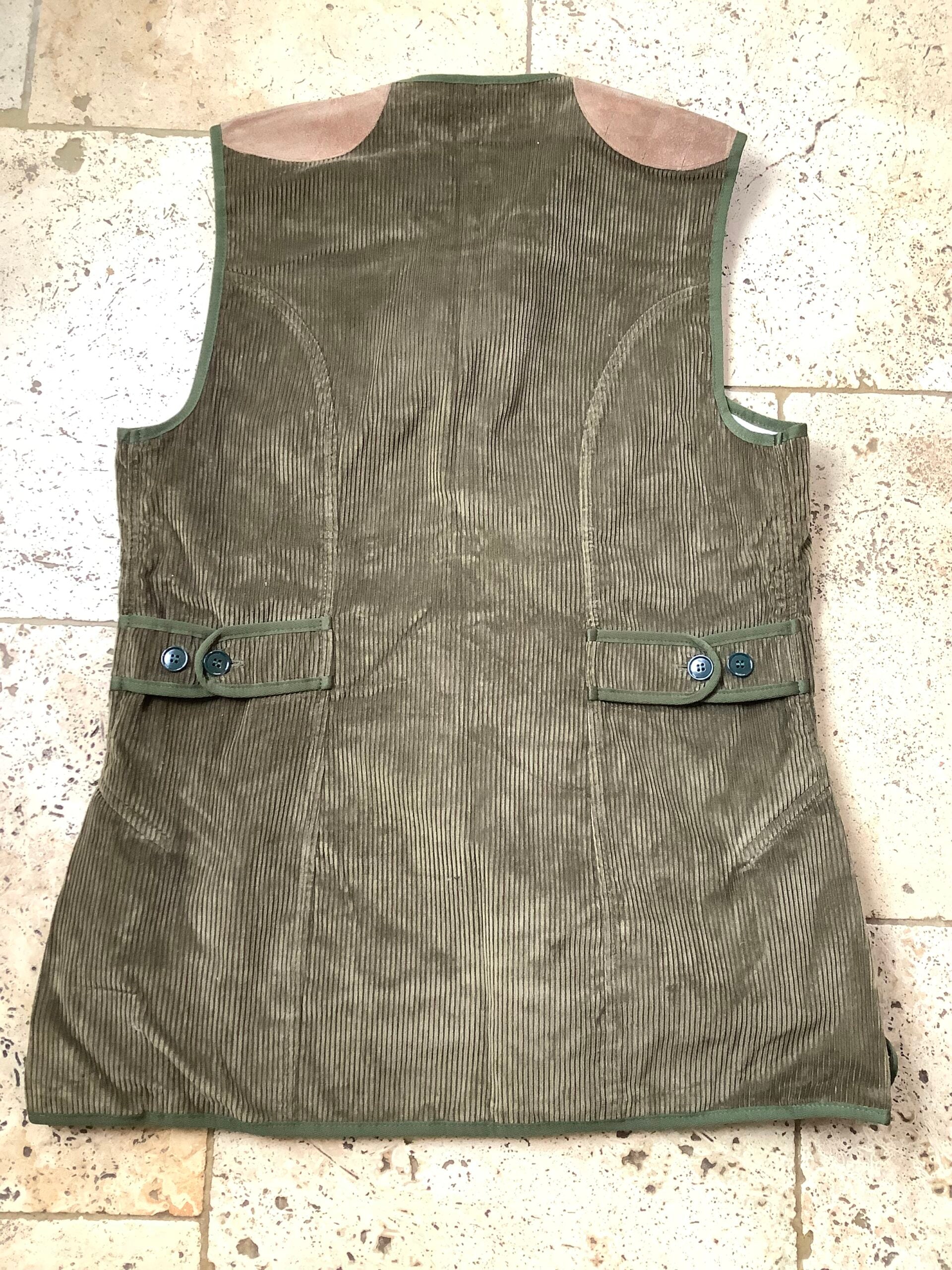 New Barbour Corduroy Leather Shooting Gillet