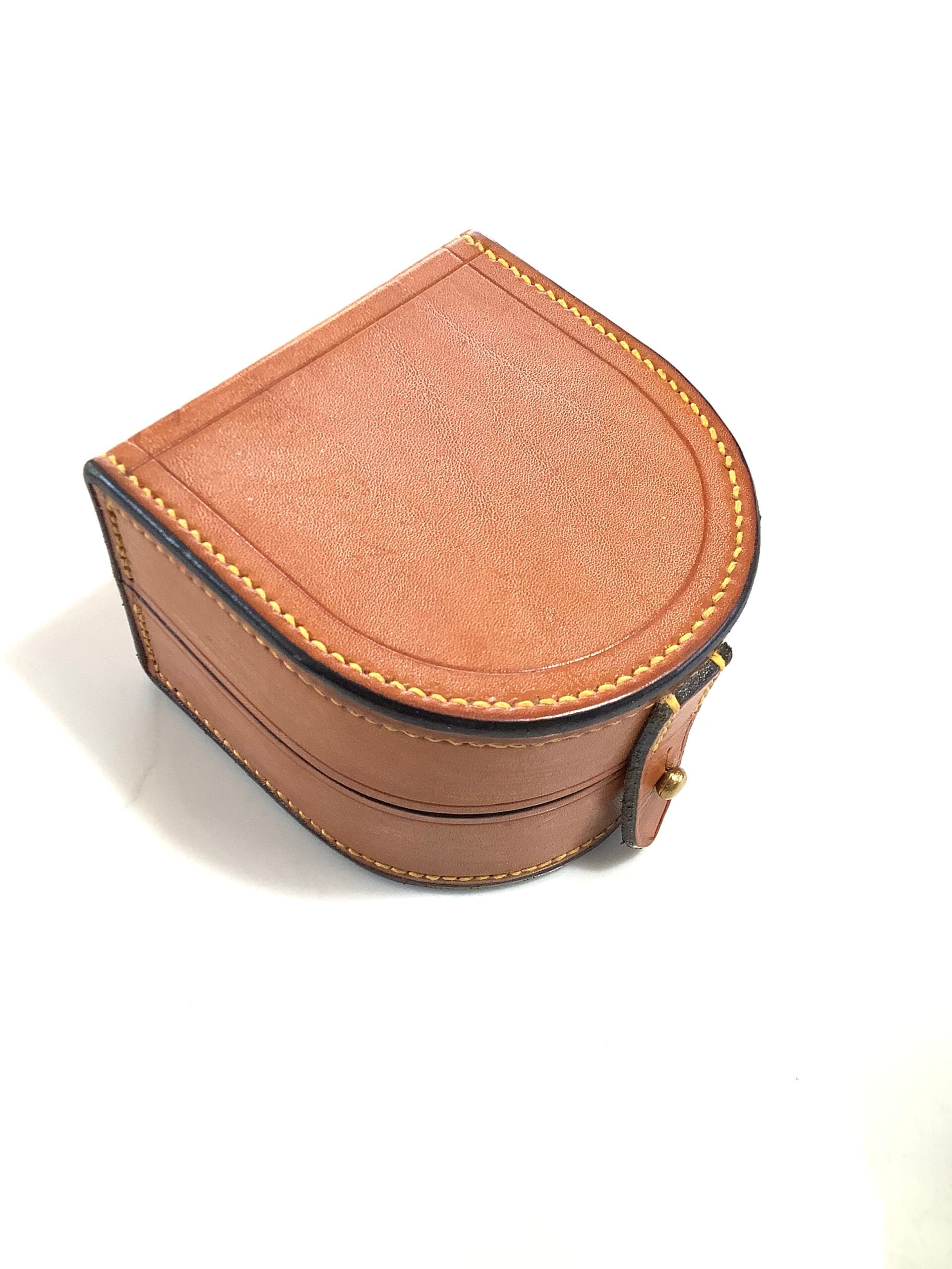 Hand crafted Best leather Peter Loam Clam Shell Centrepin Reel case for 3 1/2” Reel