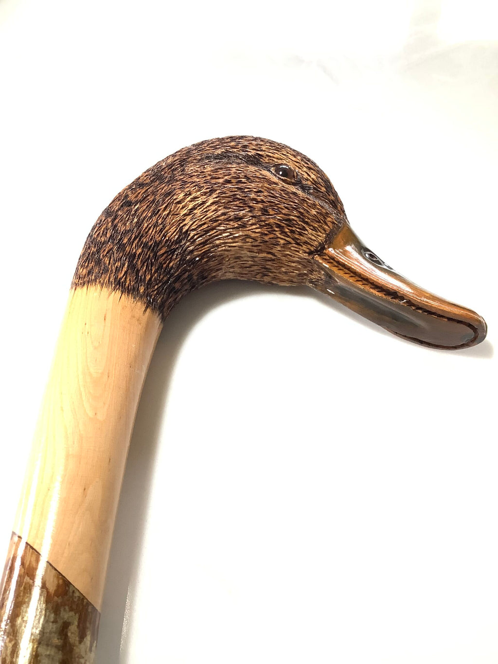 IAN TAYLOR HAND CRAFTED MALLARD WALKING STICK Maker to The Royals Celebrates