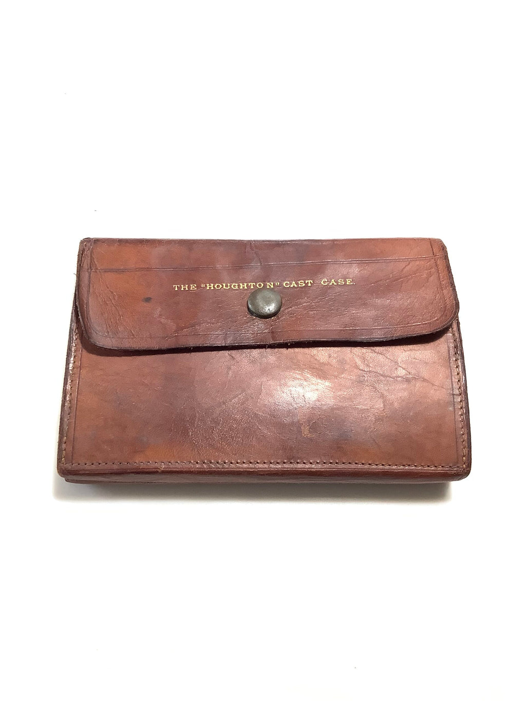Antique HARDY BROS HALFORD cast Wallet with Hardy Bros gut tippets