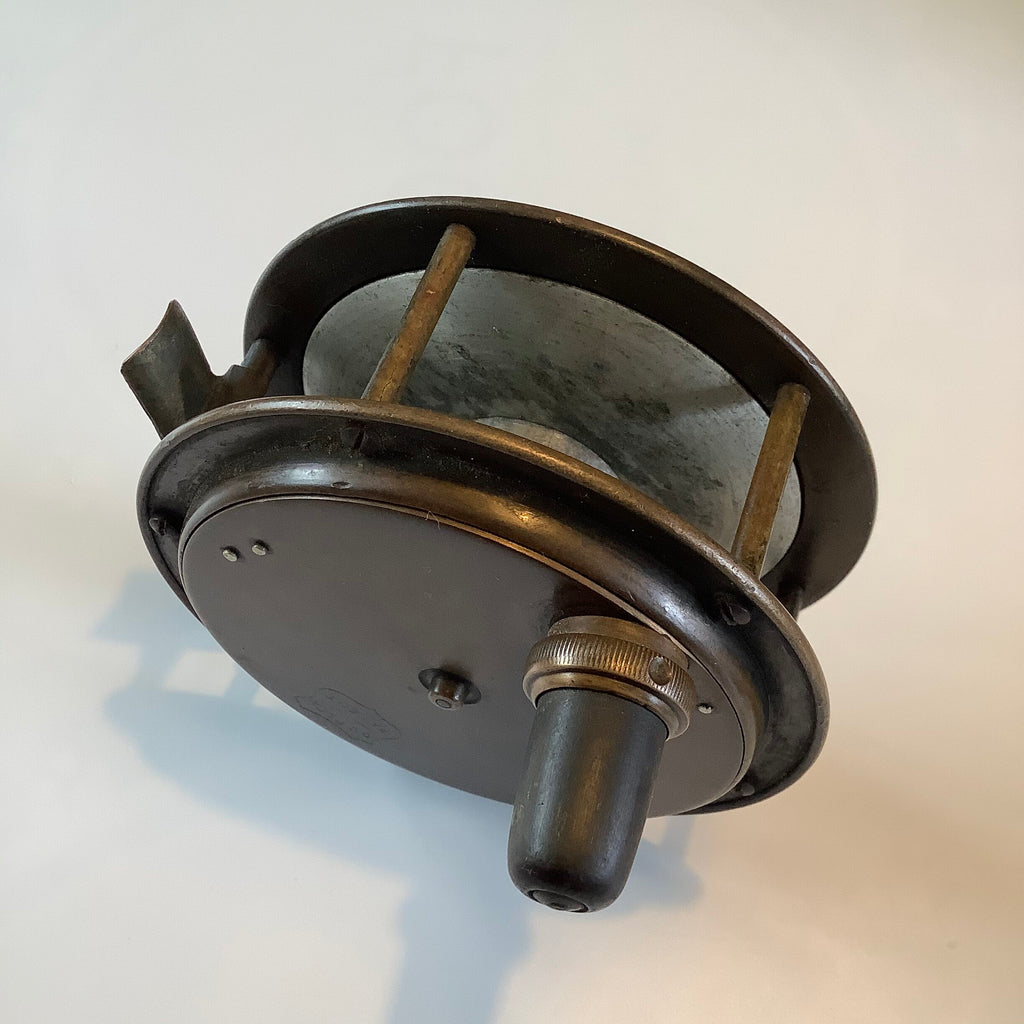 Rare J.W Young’s Famous “ Duplex “ 4”  Brass reel, circa 1893