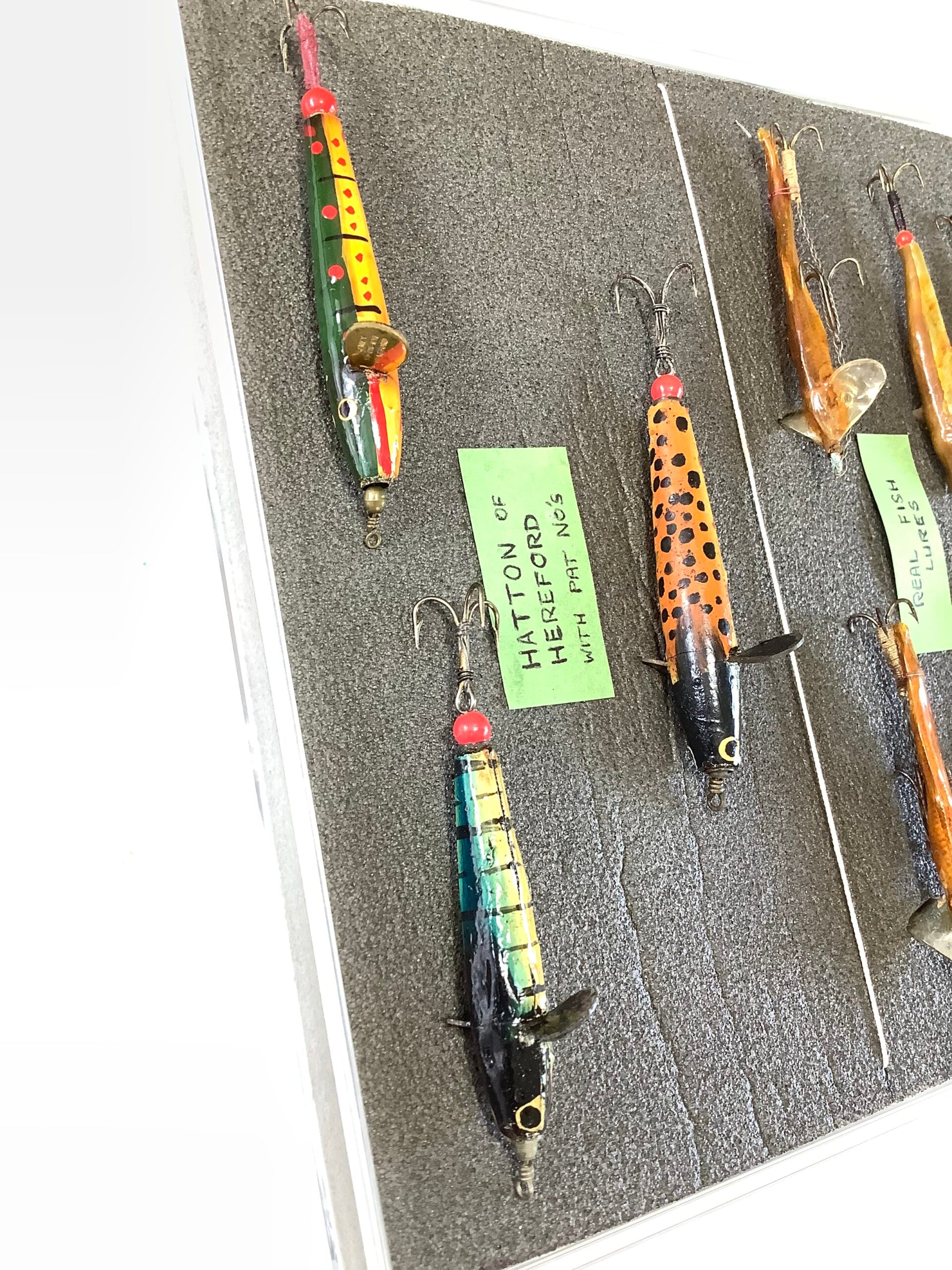 Rare Antique HATTON OF HEREFORD Minnow lures and Real Fish Lures
