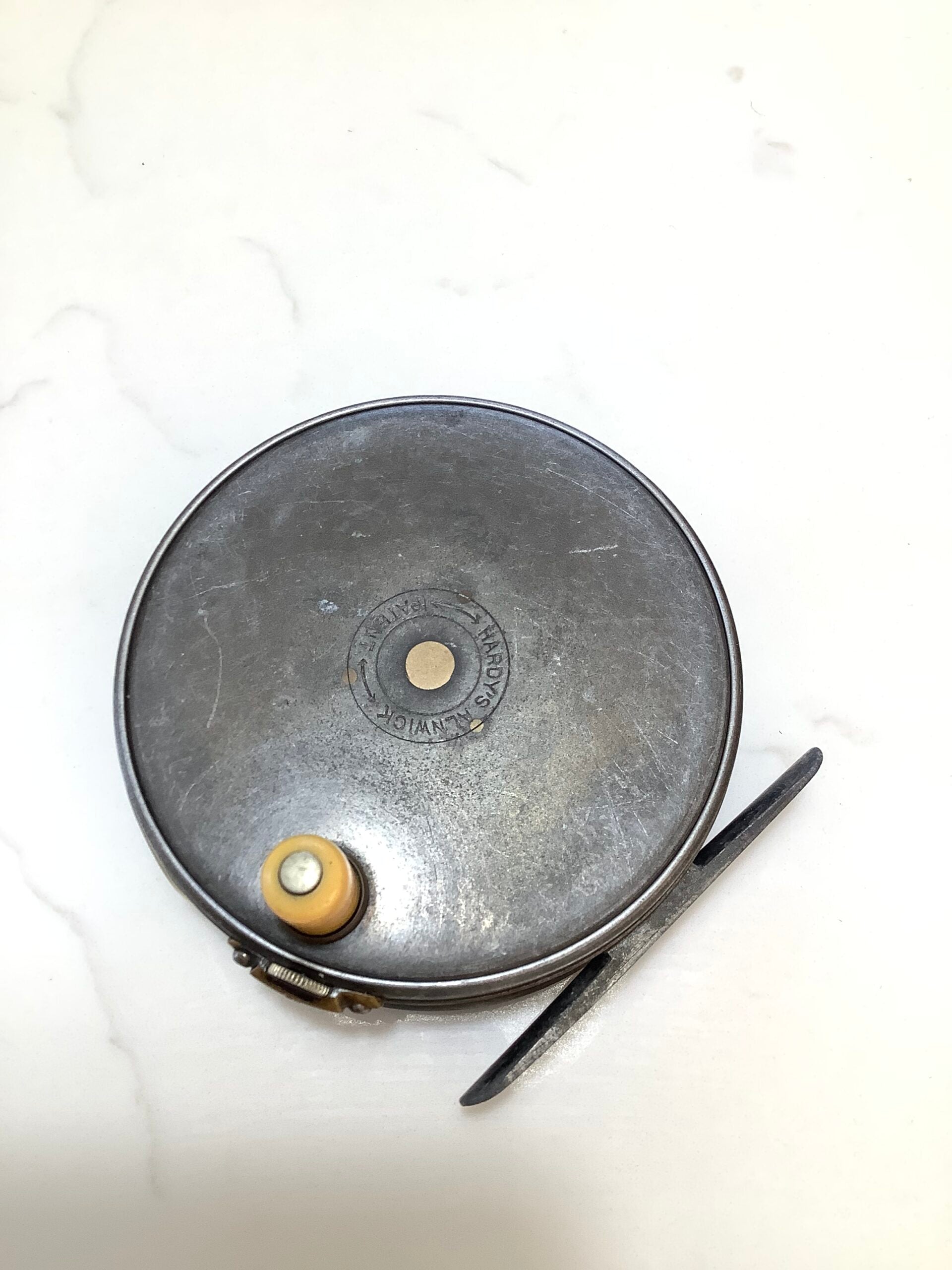 Rare Antique HARDY BROS Red Agate Perfect 3 5/8” Trout Fly Reel