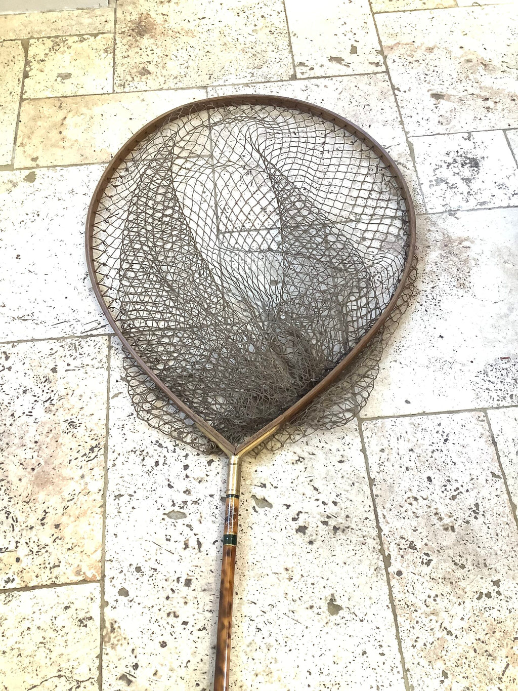 DE-LUXE Traditional Hand Crafted Large Carp ASH Framed Landing Net Pole By GOLDEN SCALE CLUB