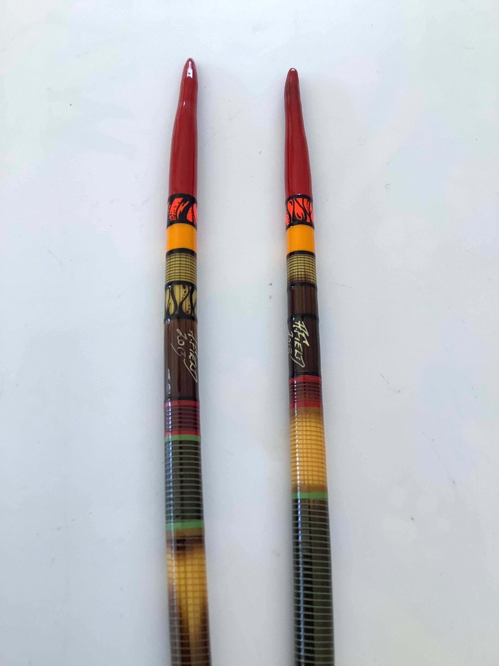 A Pair of Andrew Field Hand Made Large Quill Floats